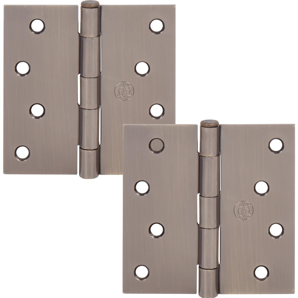 4" Door Hinges, Square Corner