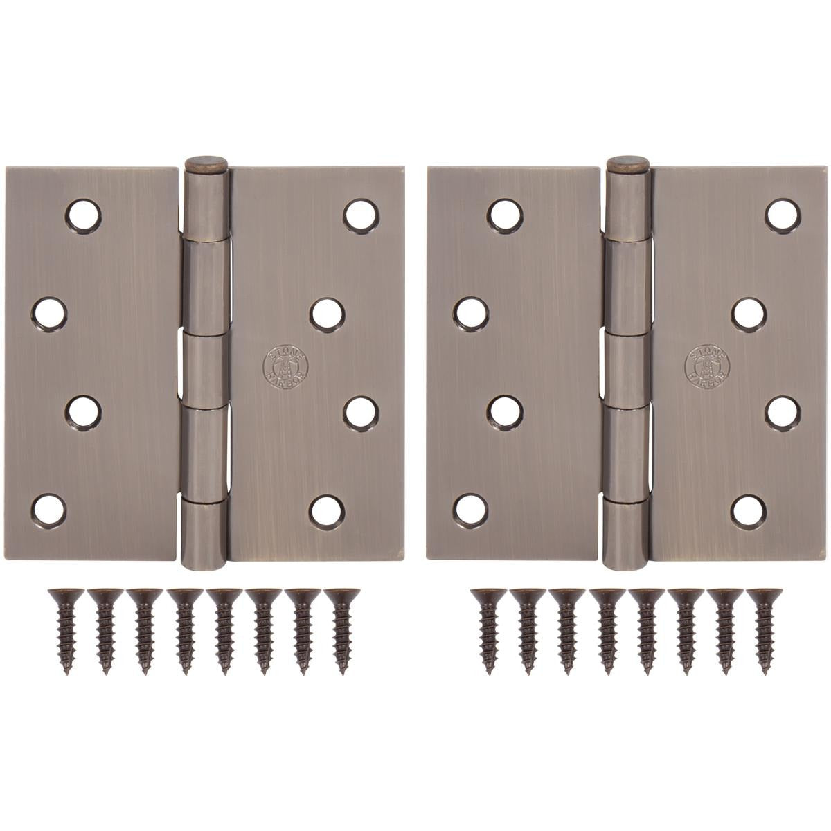4" Door Hinges, Square Corner