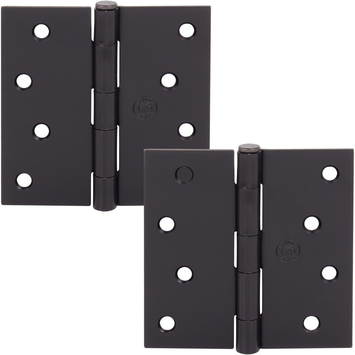 4" Door Hinges, Square Corner