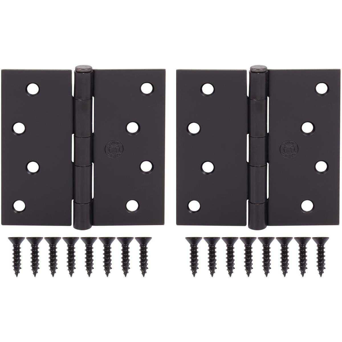 4" Door Hinges, Square Corner