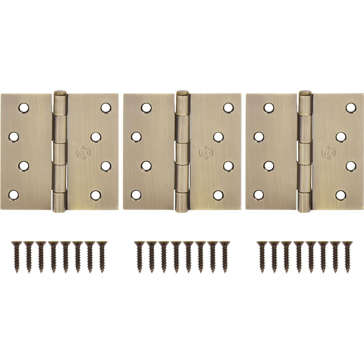 4" Door Hinges, Square Corner