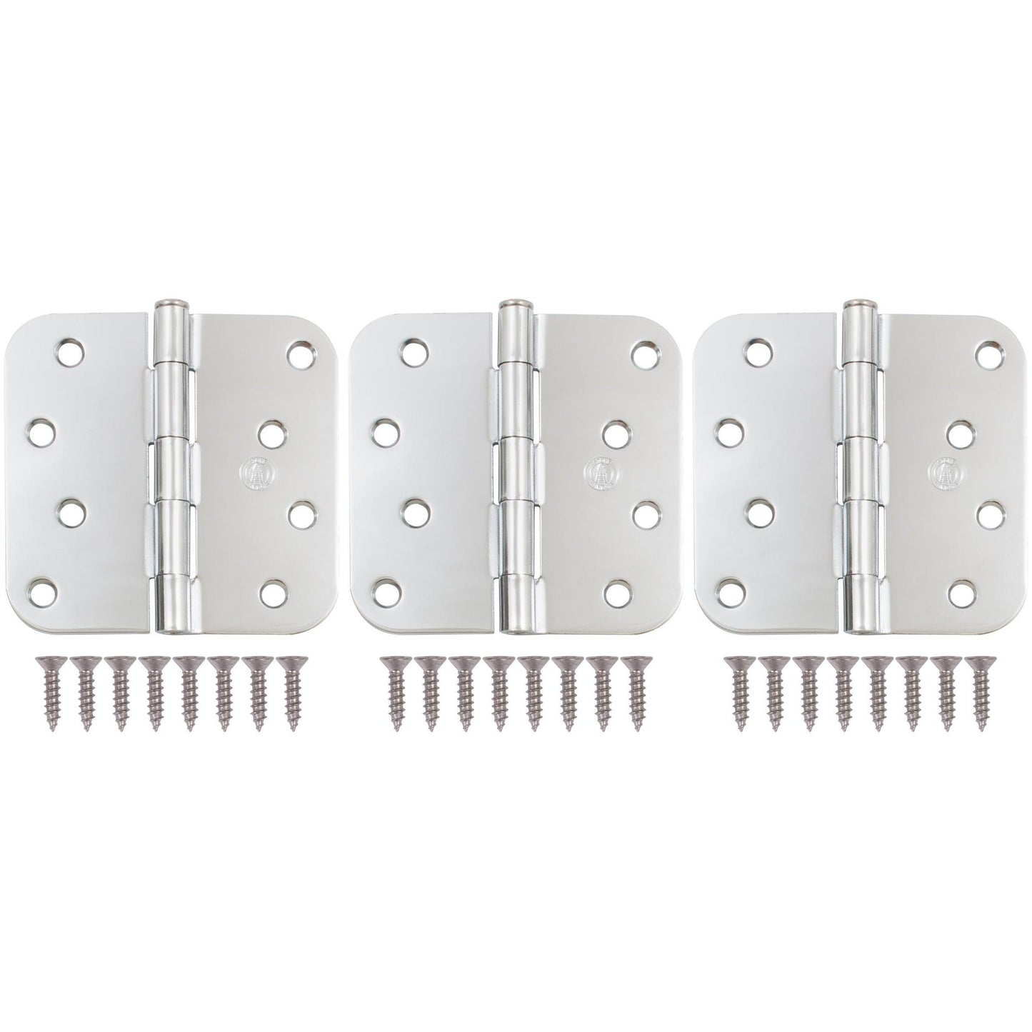4" Door Hinges, 5/8" Radius Corner