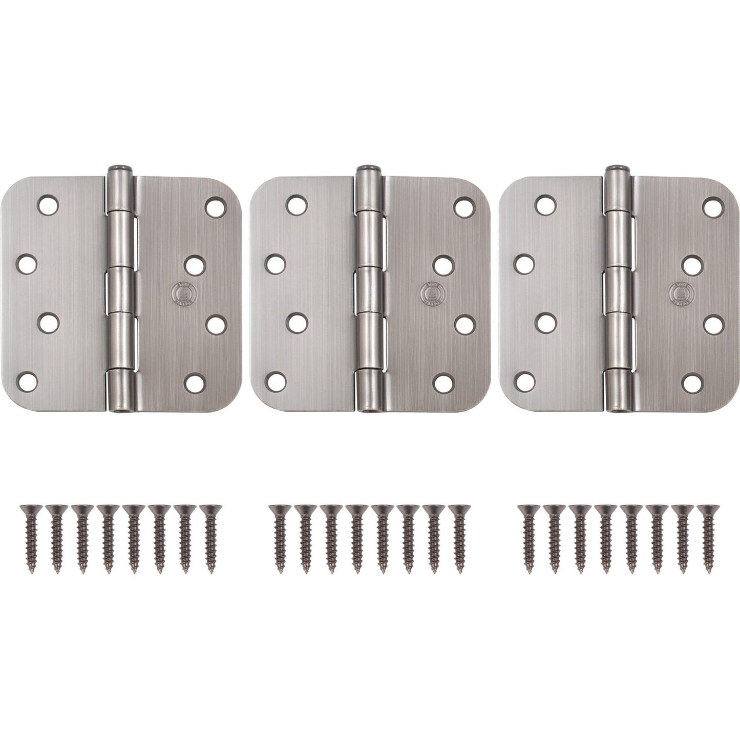 4" Door Hinges, 5/8" Radius Corner