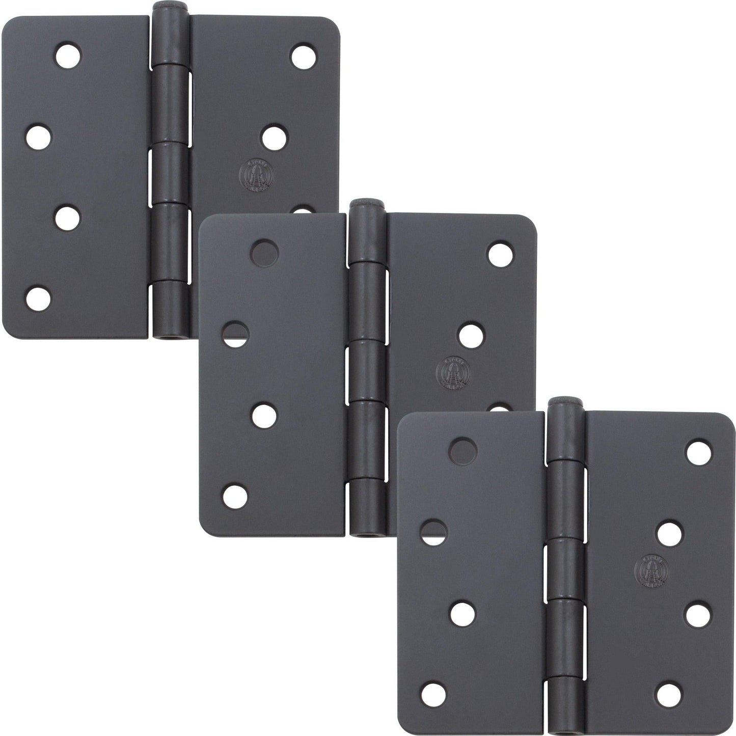 4" Door Hinges, 1/4" Radius Corner