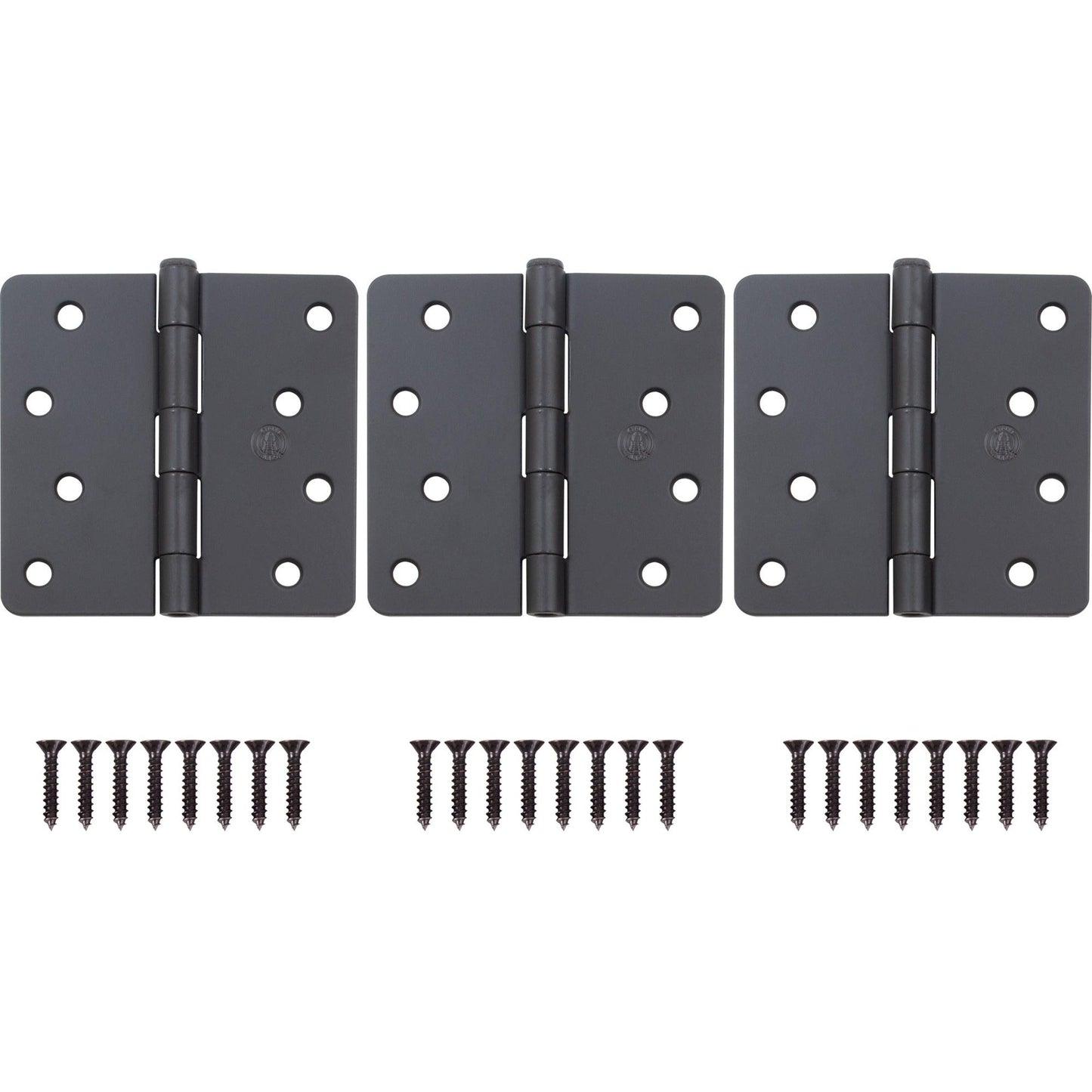 4" Door Hinges, 1/4" Radius Corner