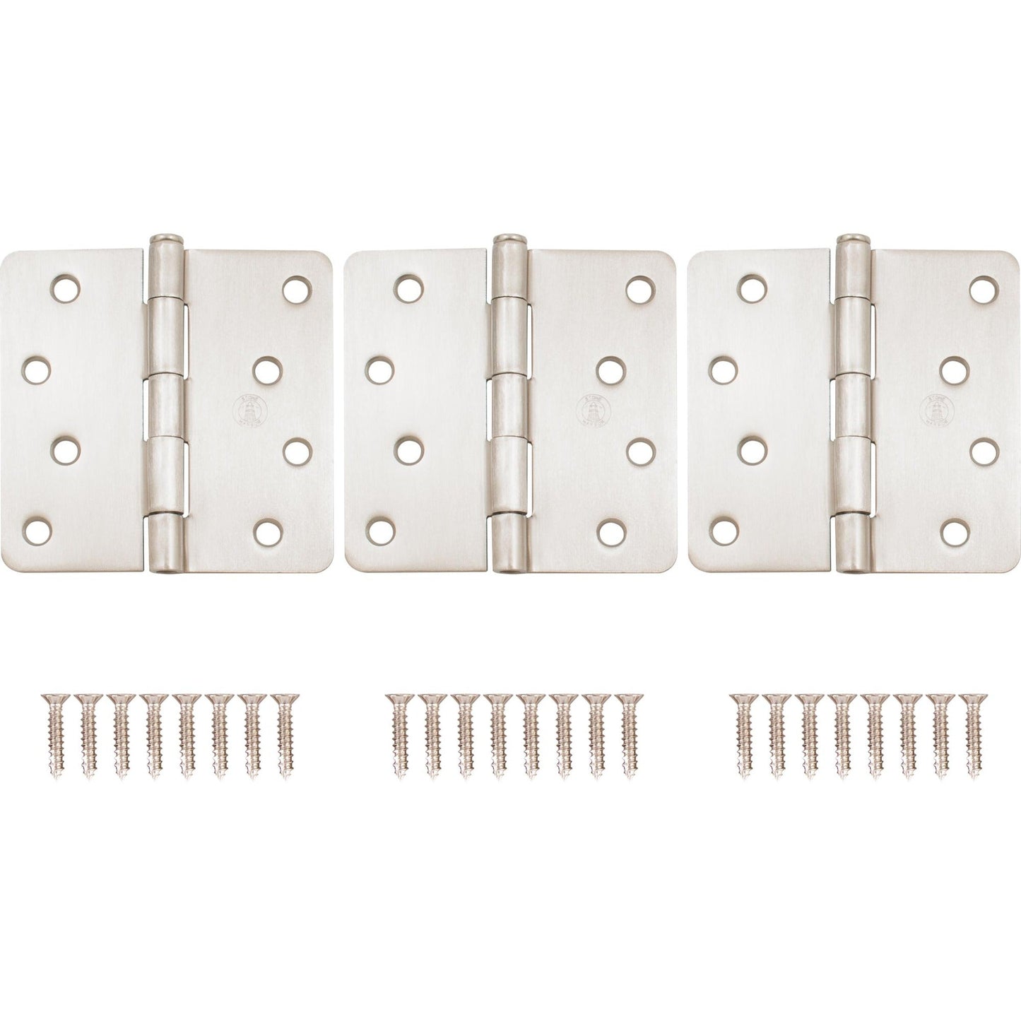 4" Door Hinges, 1/4" Radius Corner
