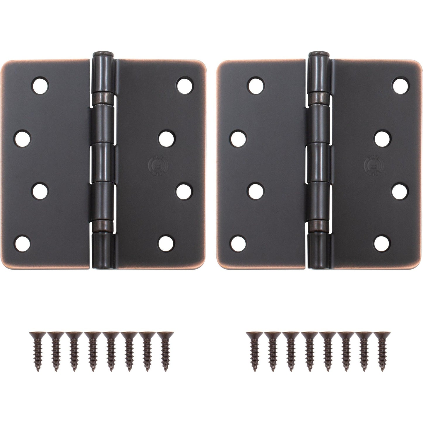 4" Door Hinges, 1/4" Radius Corner