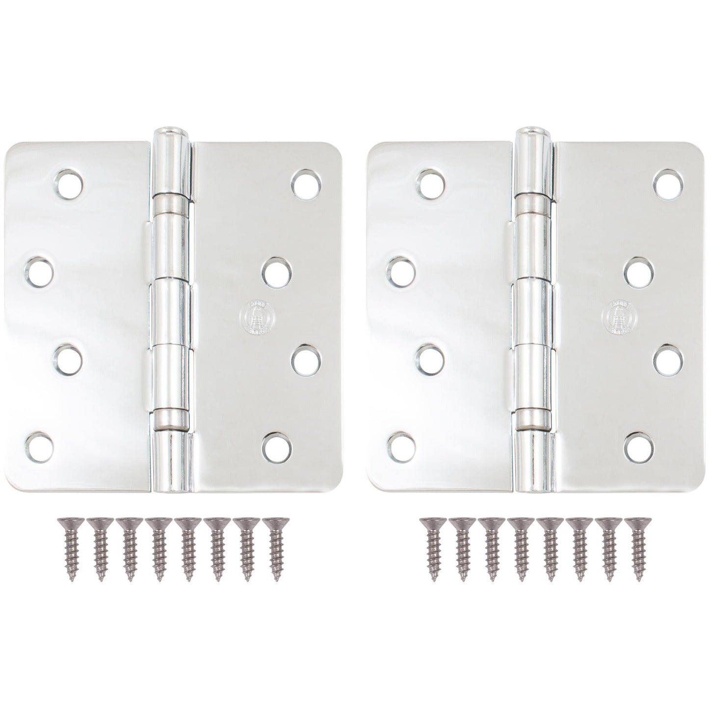 4" Door Hinges, 1/4" Radius Corner