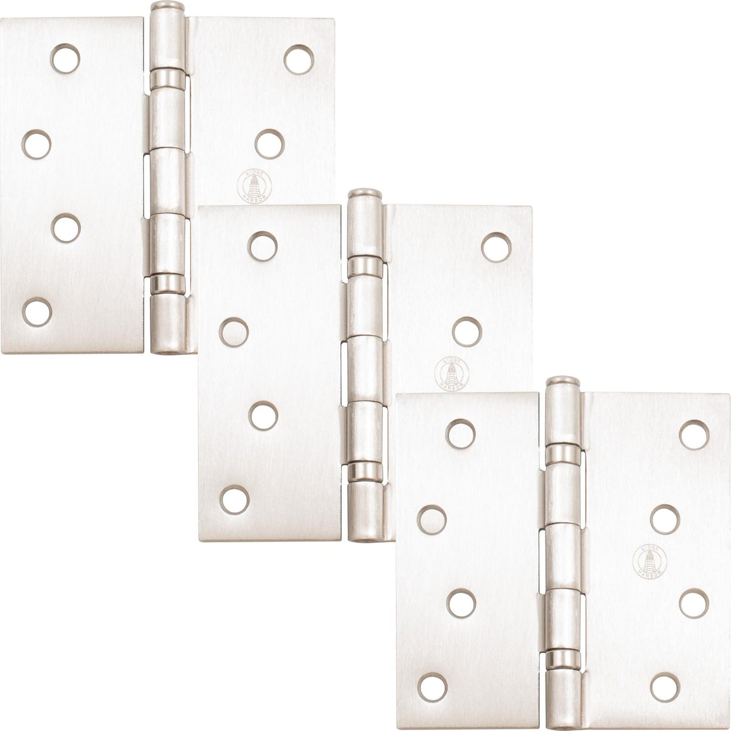 4" Ball-Bearing Door Hinges, Square Corner
