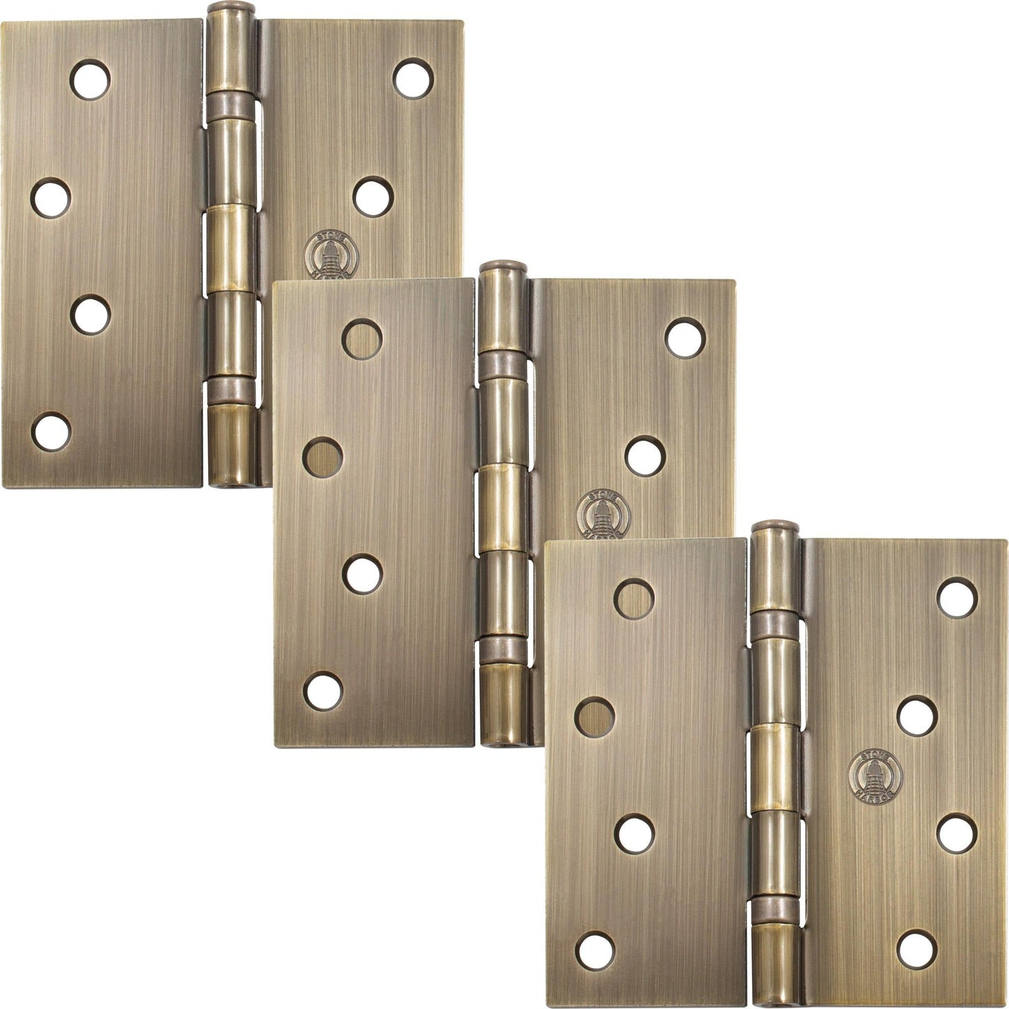 4" Ball-Bearing Door Hinges, Square Corner