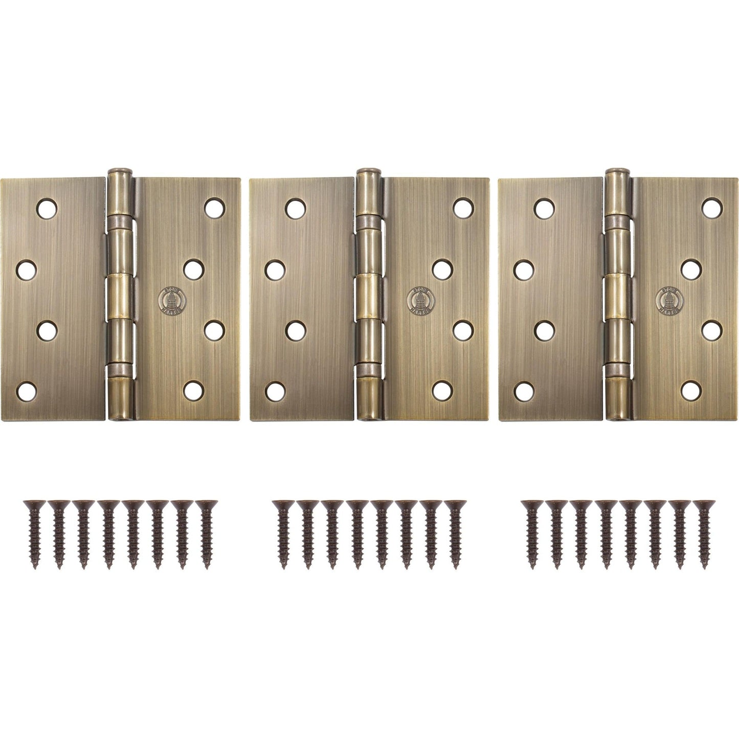 4" Ball-Bearing Door Hinges, Square Corner