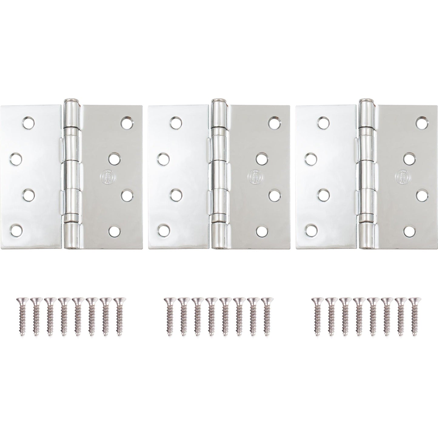 4" Ball-Bearing Door Hinges, Square Corner