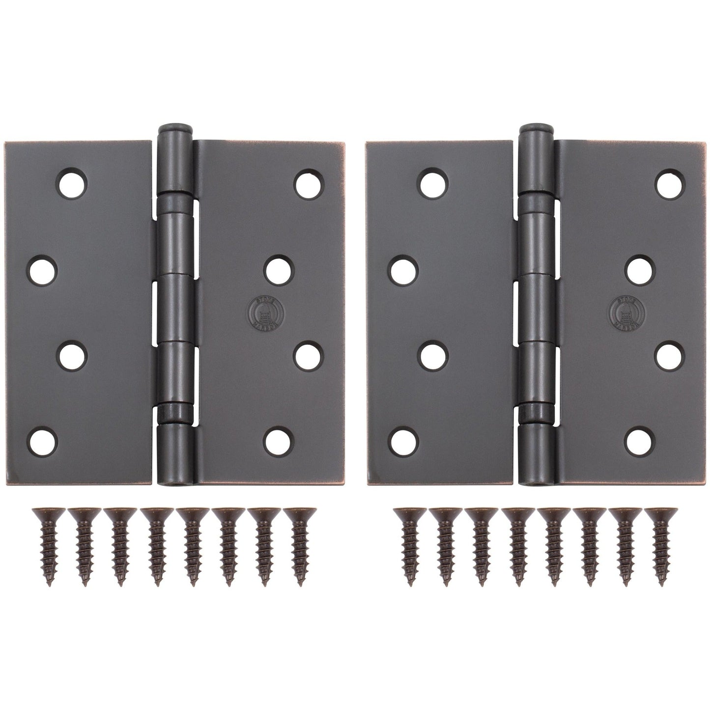 4" Ball-Bearing Door Hinges, Square Corner
