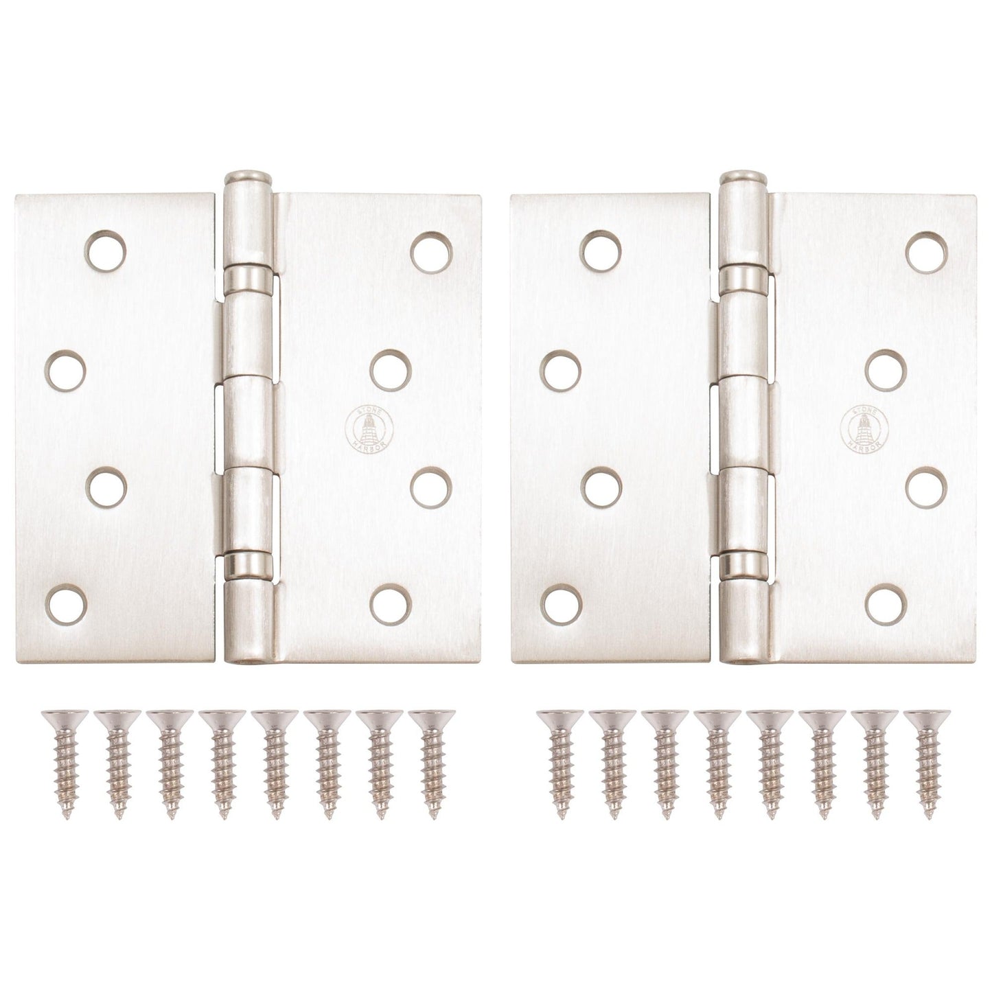 4" Ball-Bearing Door Hinges, Square Corner