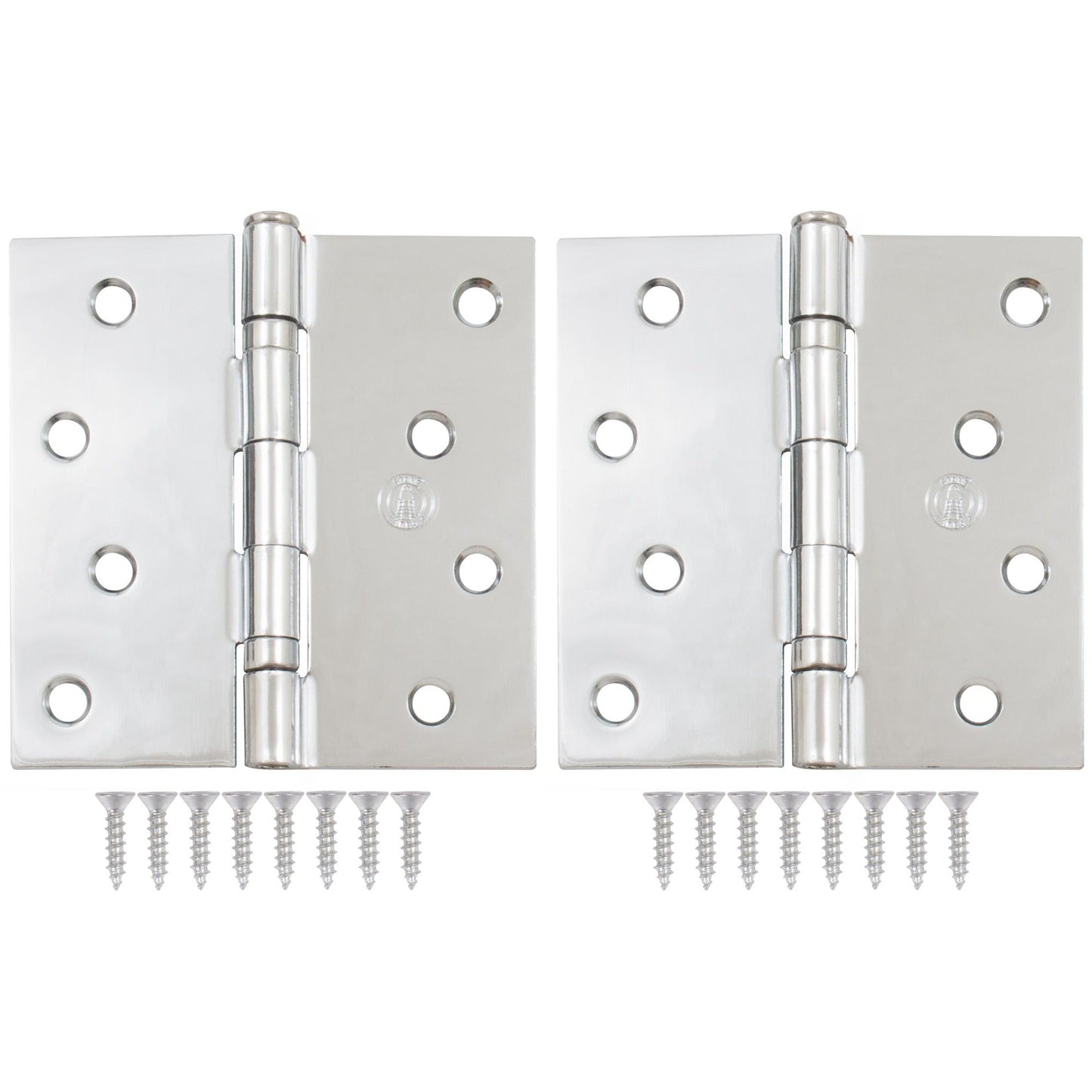 4" Ball-Bearing Door Hinges, Square Corner