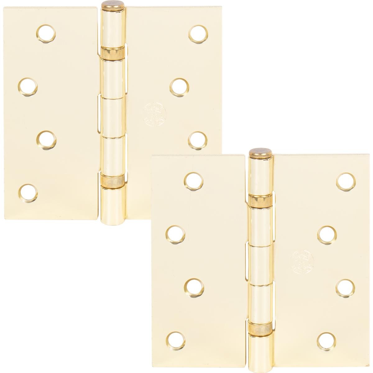 4" Ball-Bearing Door Hinges, Square Corner