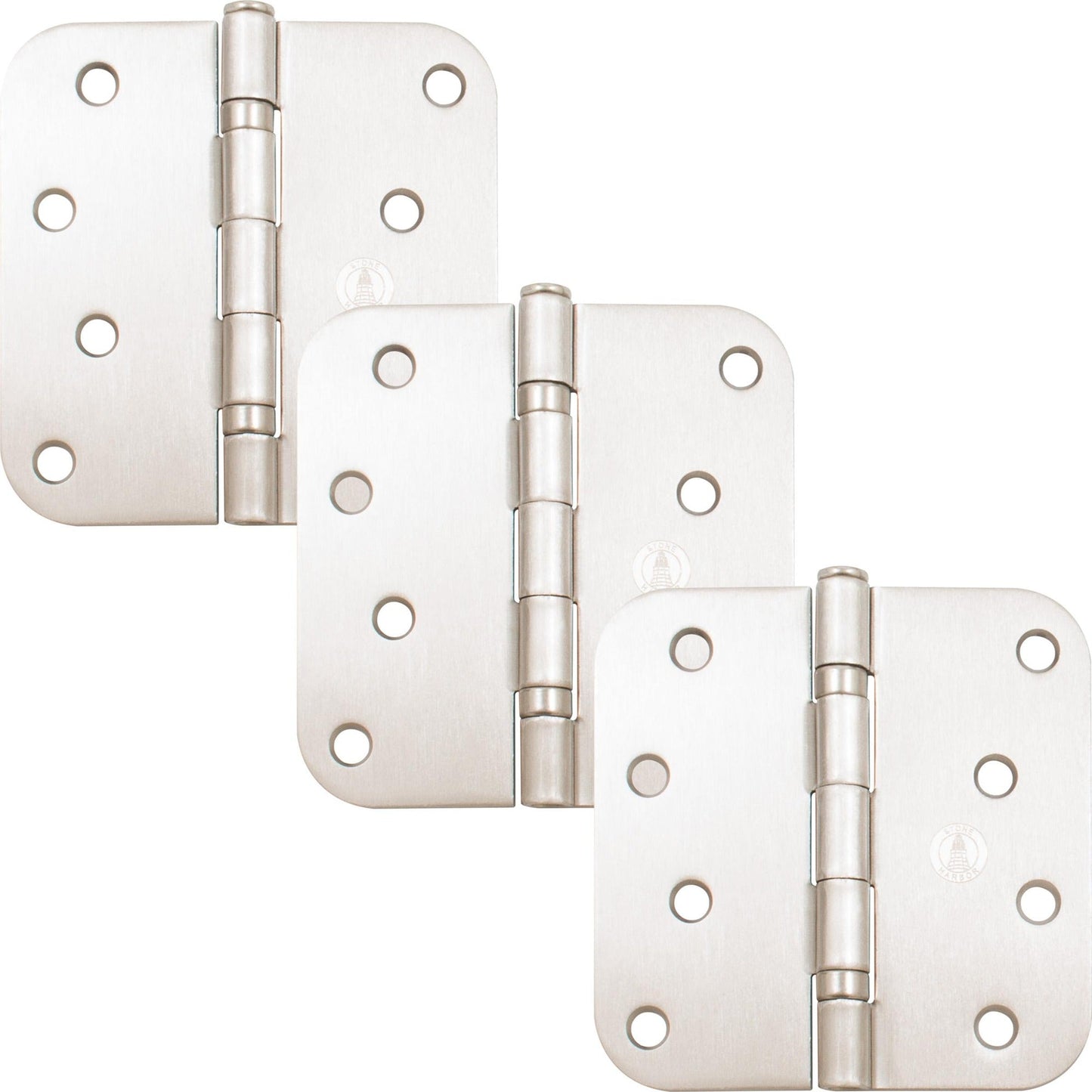 4" Ball-Bearing Door Hinges, 5/8" Radius Corner