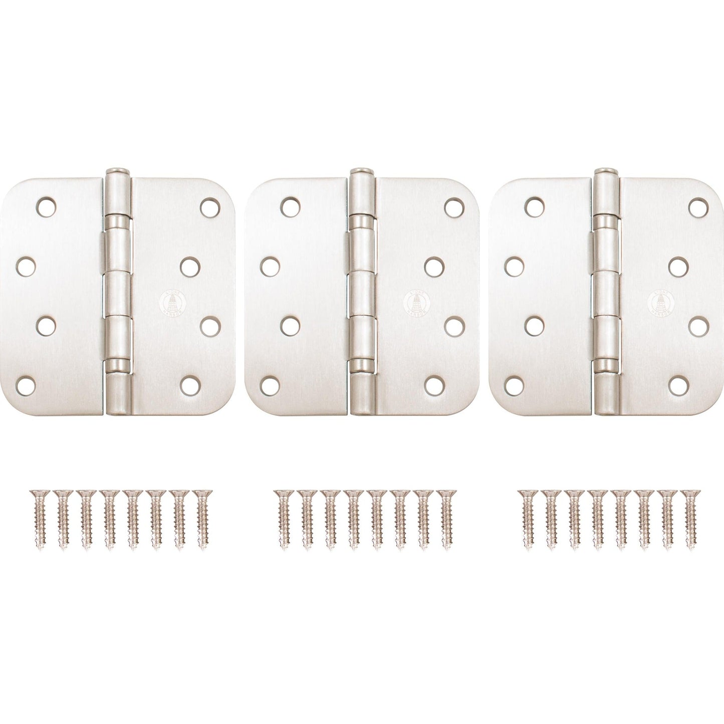 4" Ball-Bearing Door Hinges, 5/8" Radius Corner