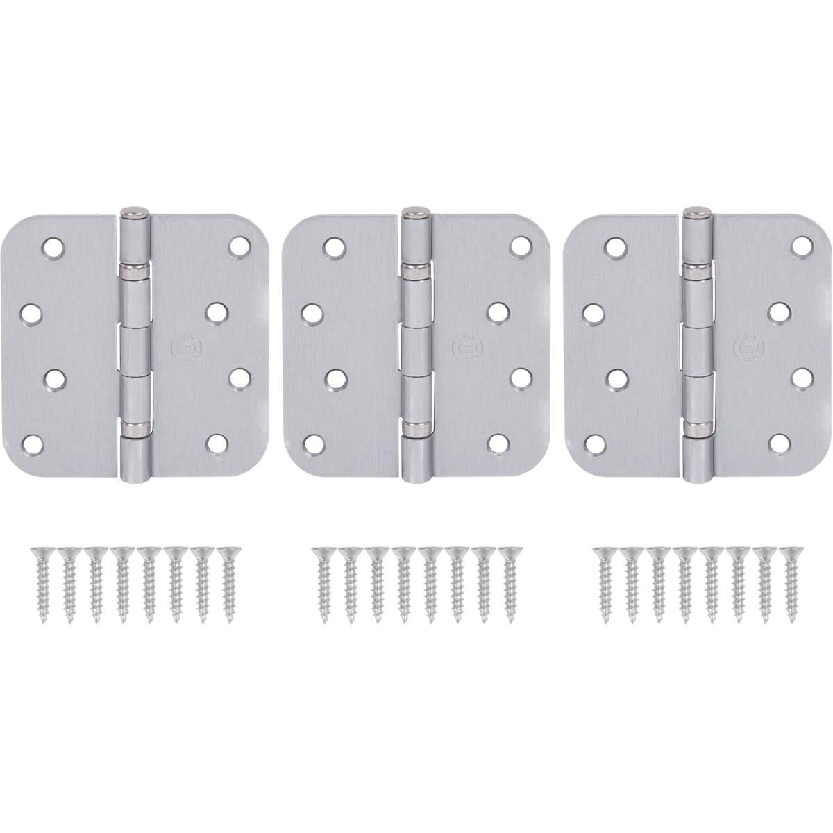 4" Ball-Bearing Door Hinges, 5/8" Radius Corner