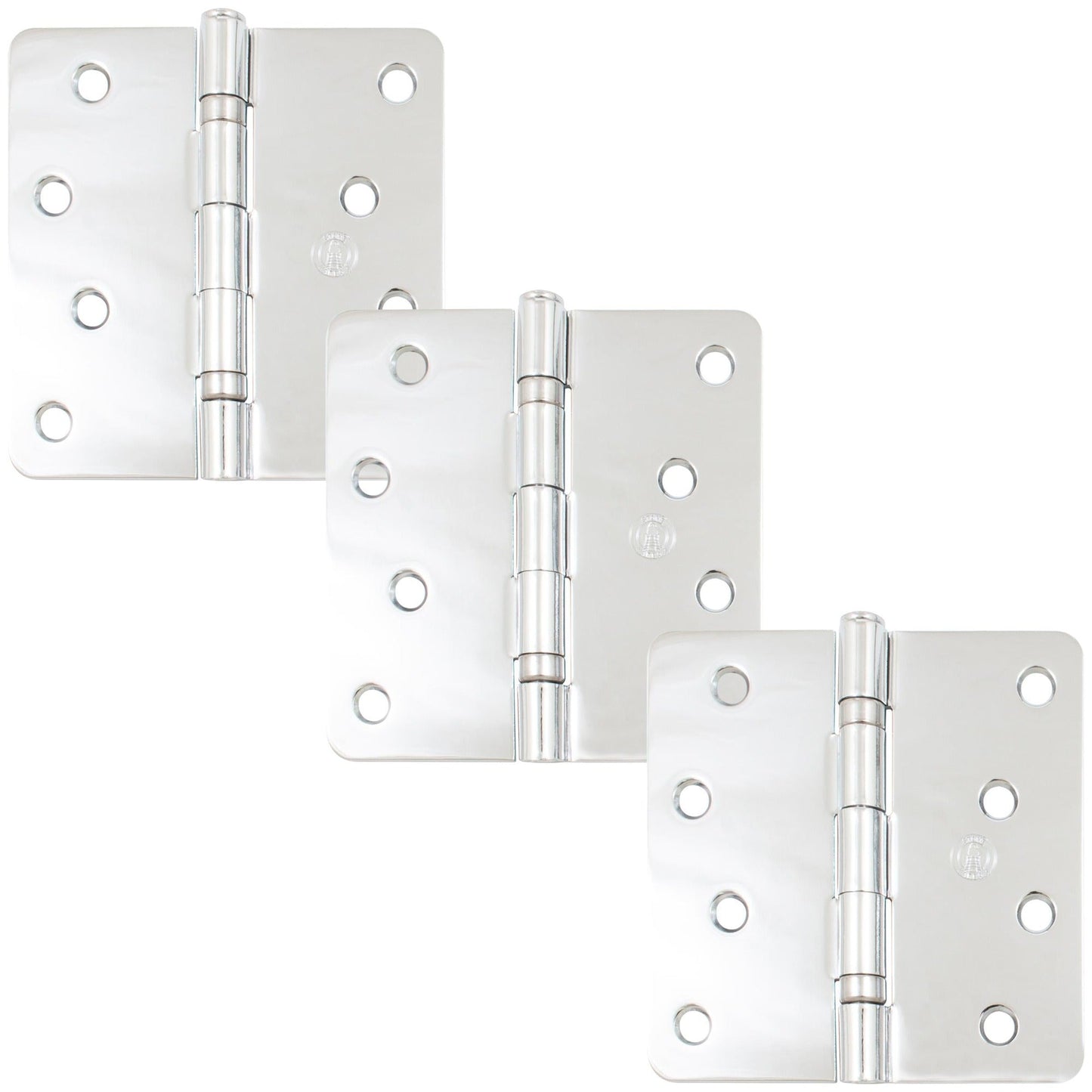 4" Ball-Bearing Door Hinges, 1/4" Radius Corner