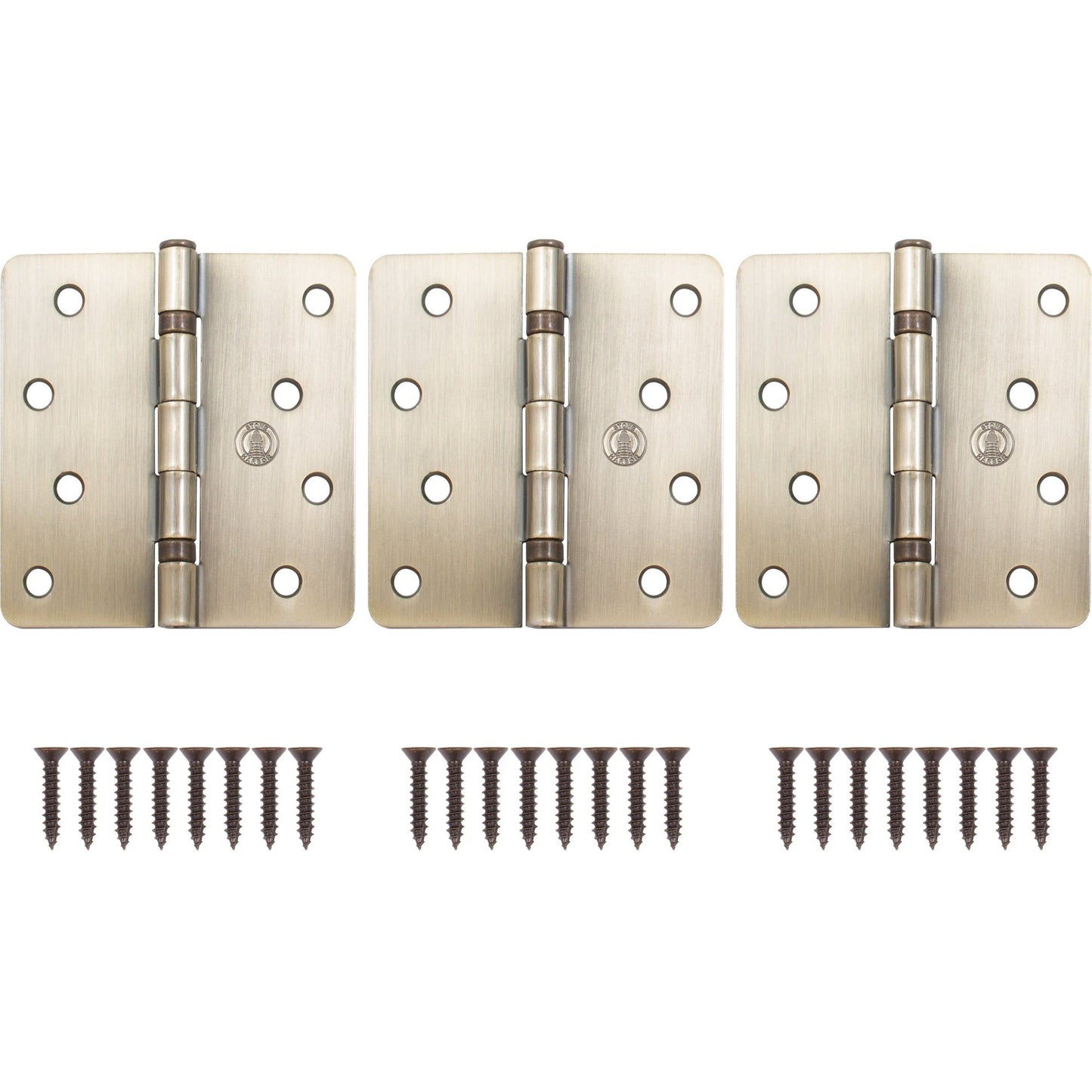 4" Ball-Bearing Door Hinges, 1/4" Radius Corner