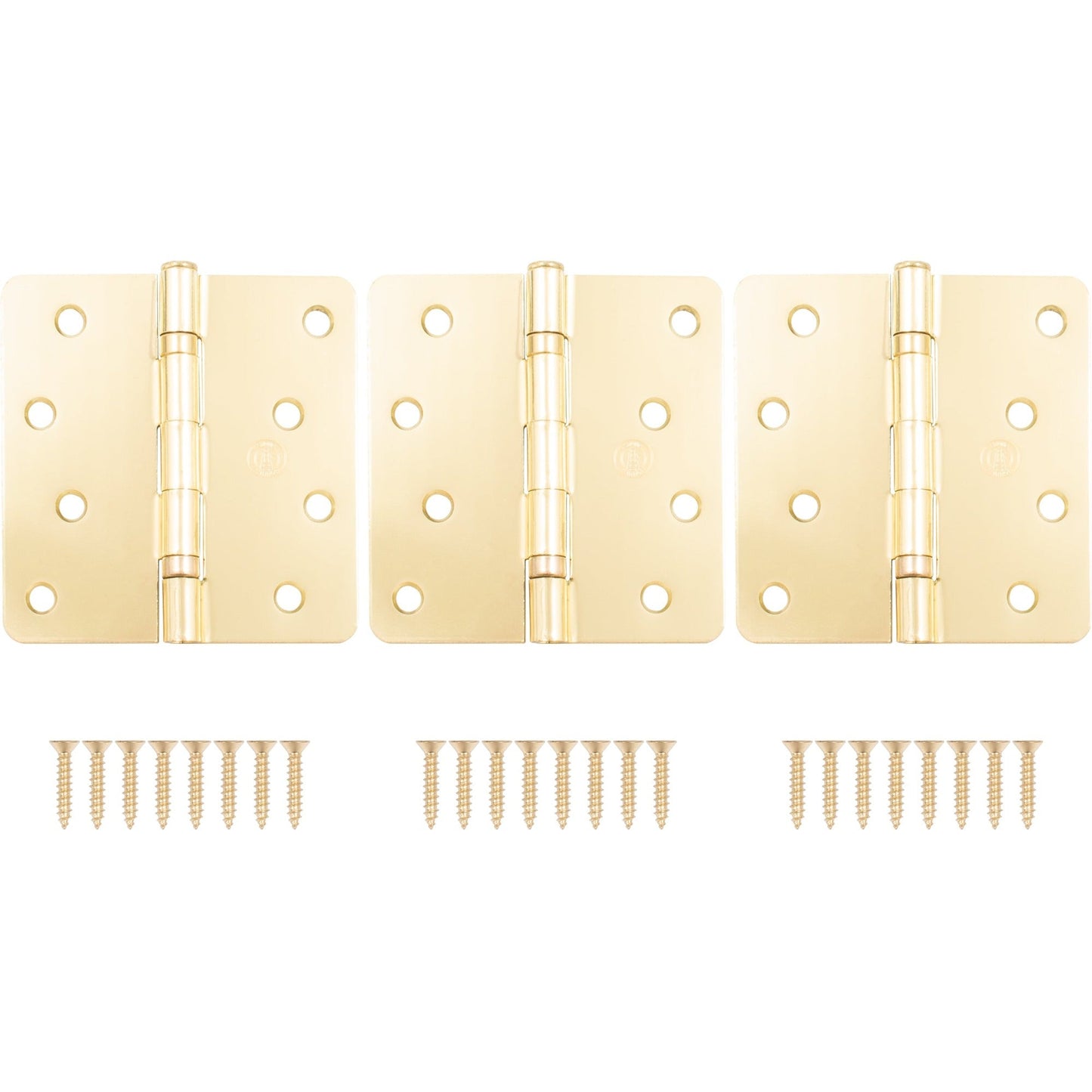 4" Ball-Bearing Door Hinges, 1/4" Radius Corner