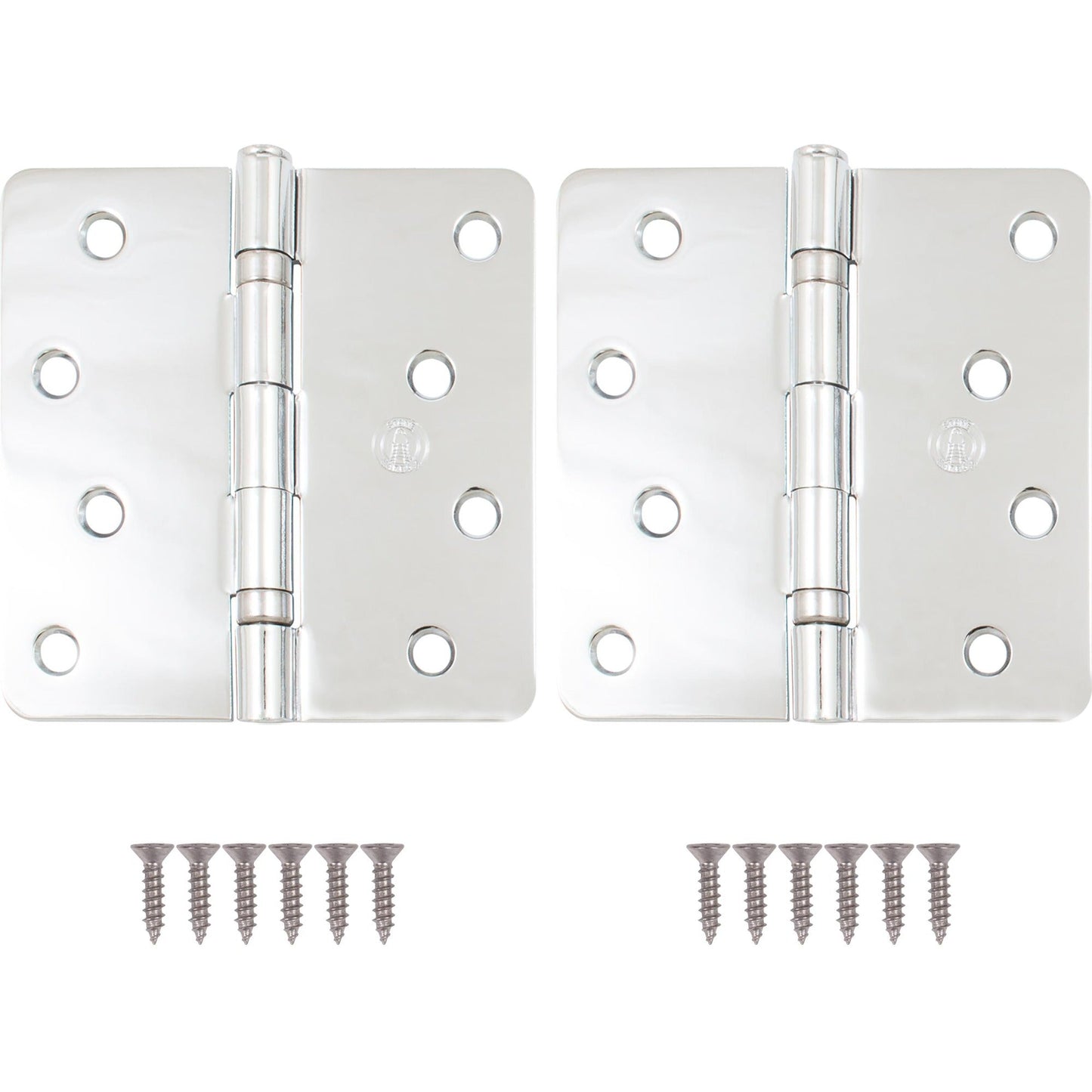 4" Ball-Bearing Door Hinges, 1/4" Radius Corner