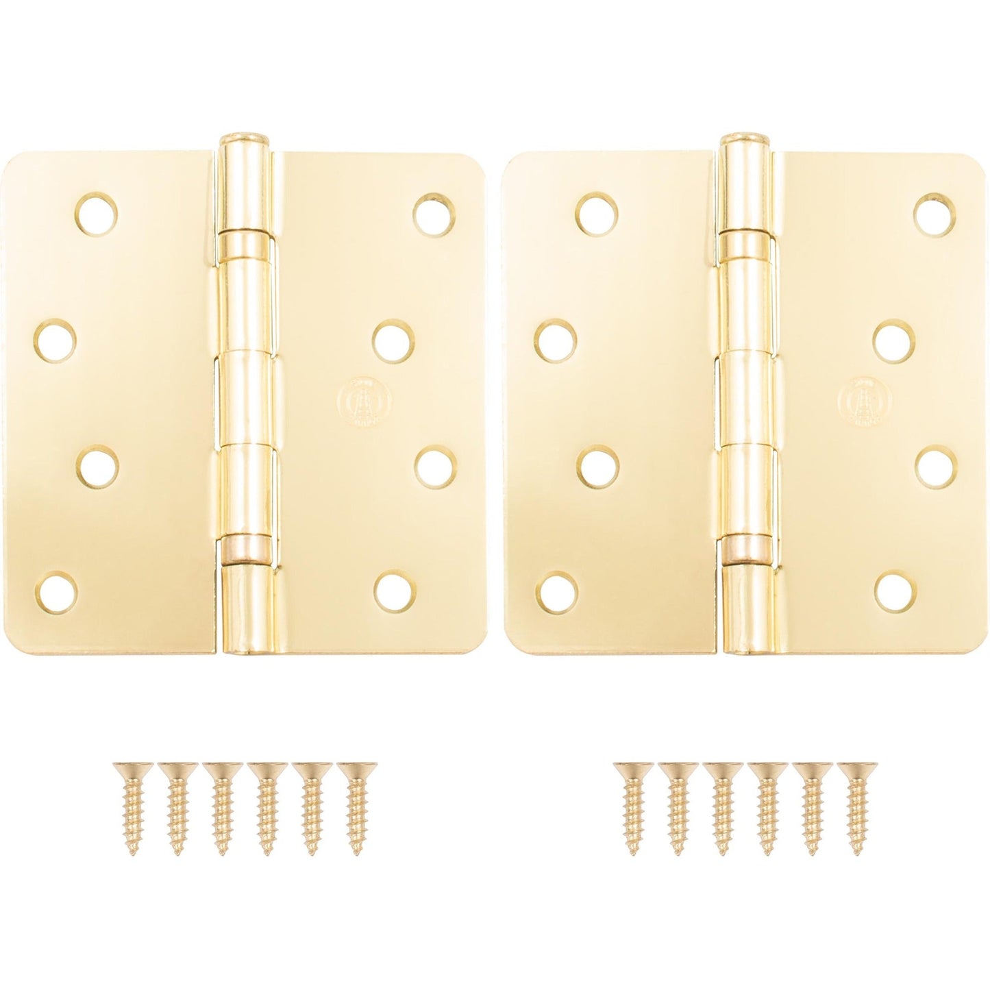 4" Ball-Bearing Door Hinges, 1/4" Radius Corner