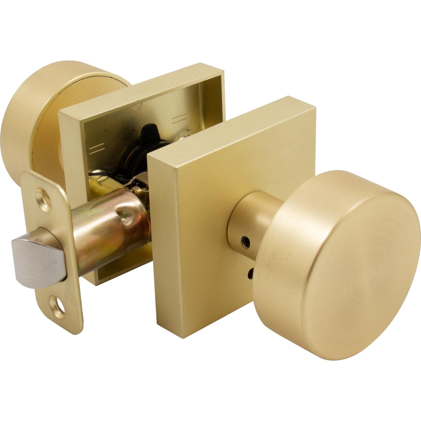 Bonn Door Knob with Square Rosette, Privacy (Bed/Bath) Latch