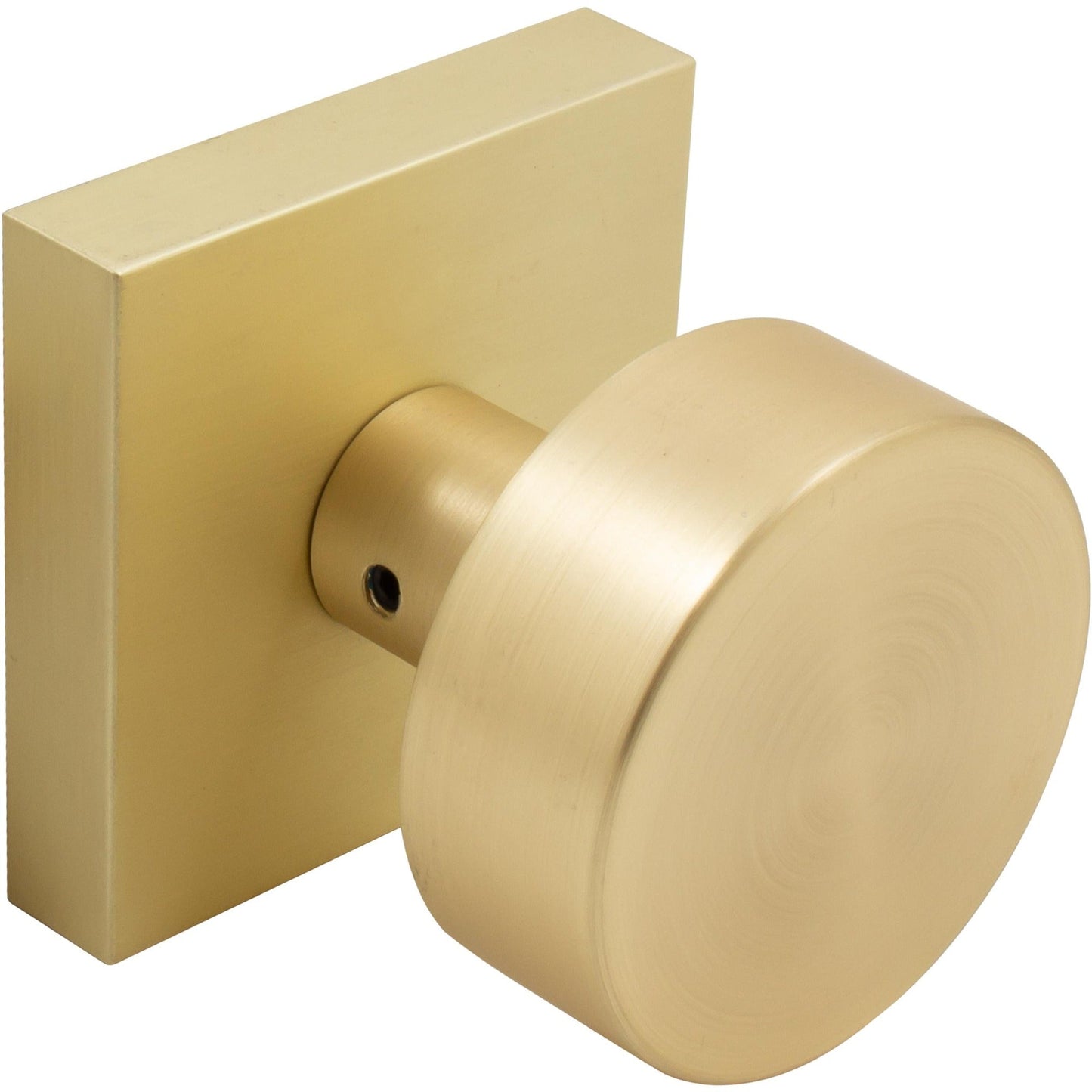 Bonn Door Knob with Square Rosette, Passage (Hall/Closet) Latch