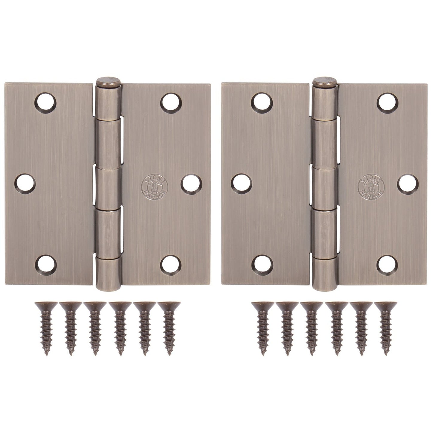 3-1/2" Door Hinges, Square Corner
