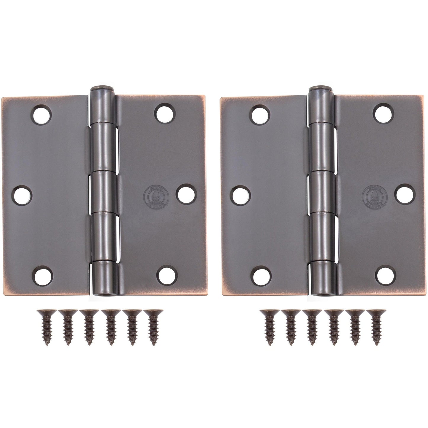 3-1/2" Door Hinges, Square Corner