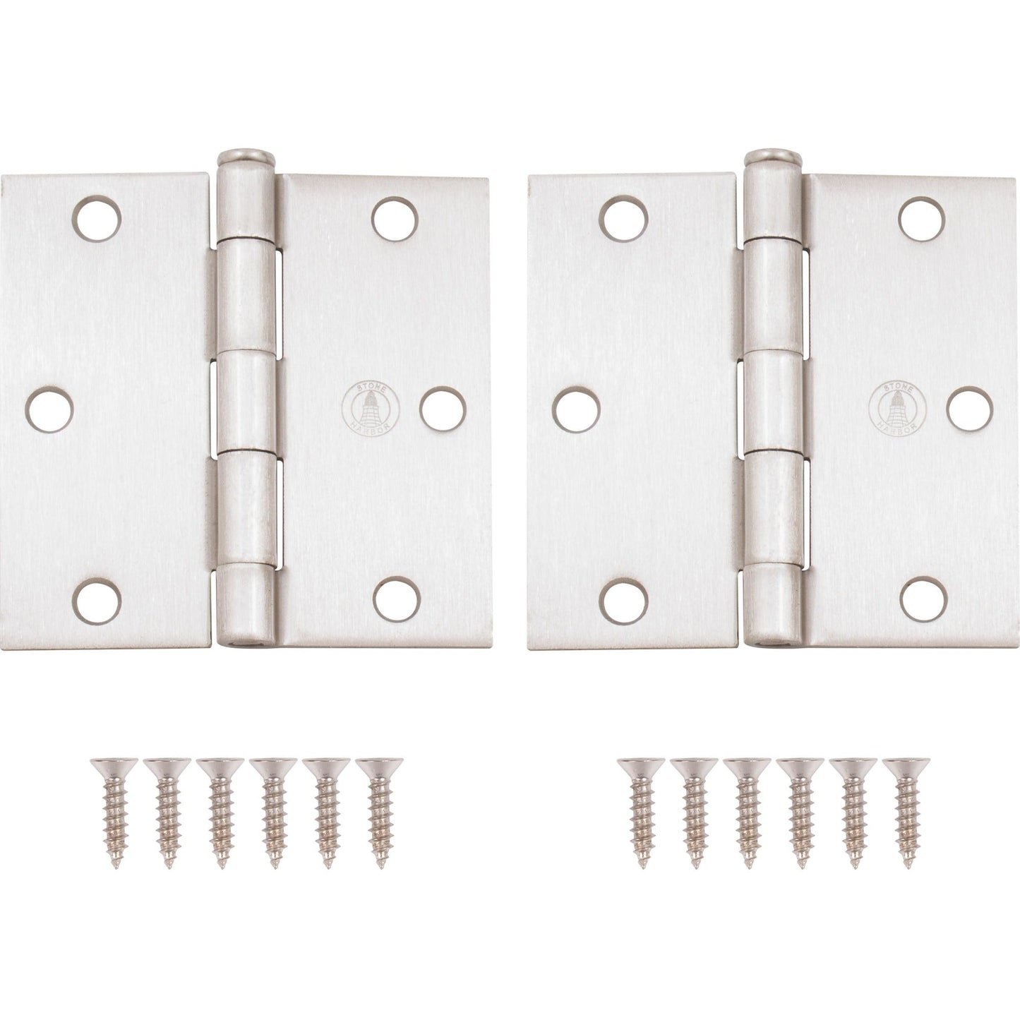 3-1/2" Door Hinges, Square Corner