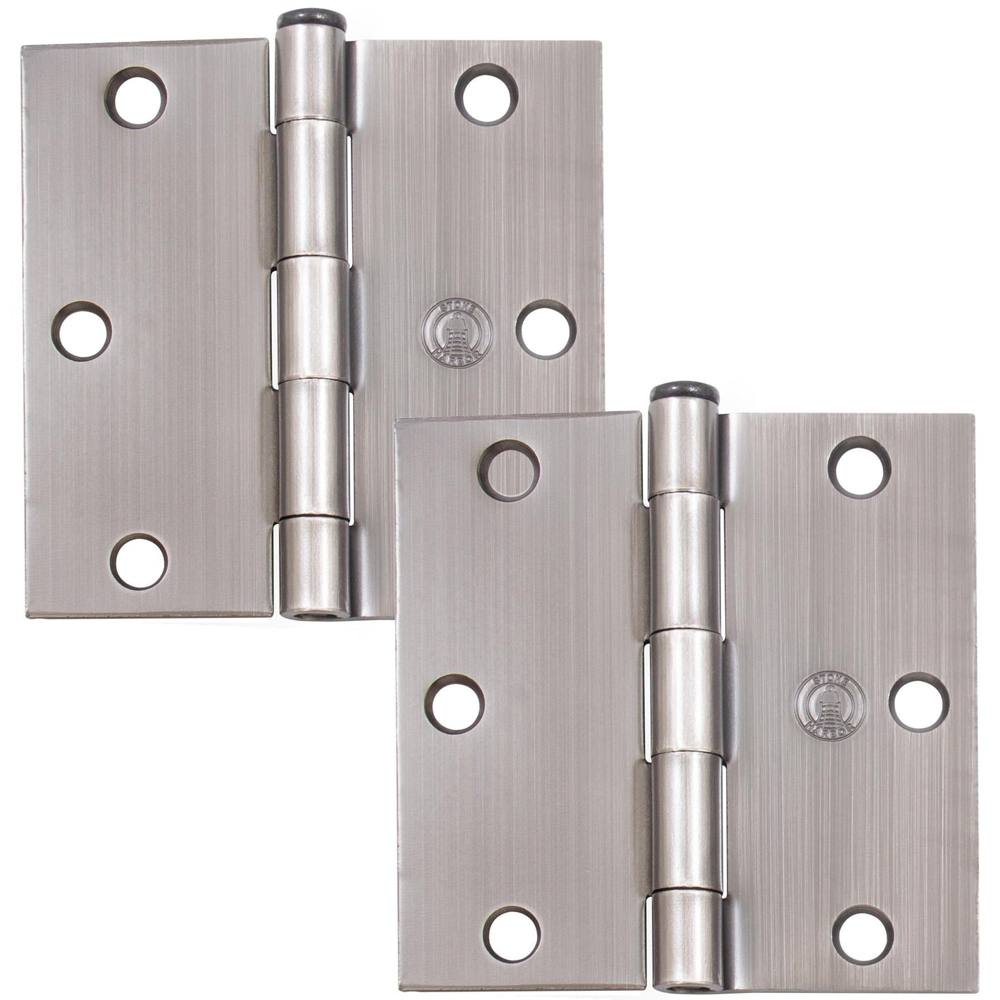 3-1/2" Door Hinges, Square Corner