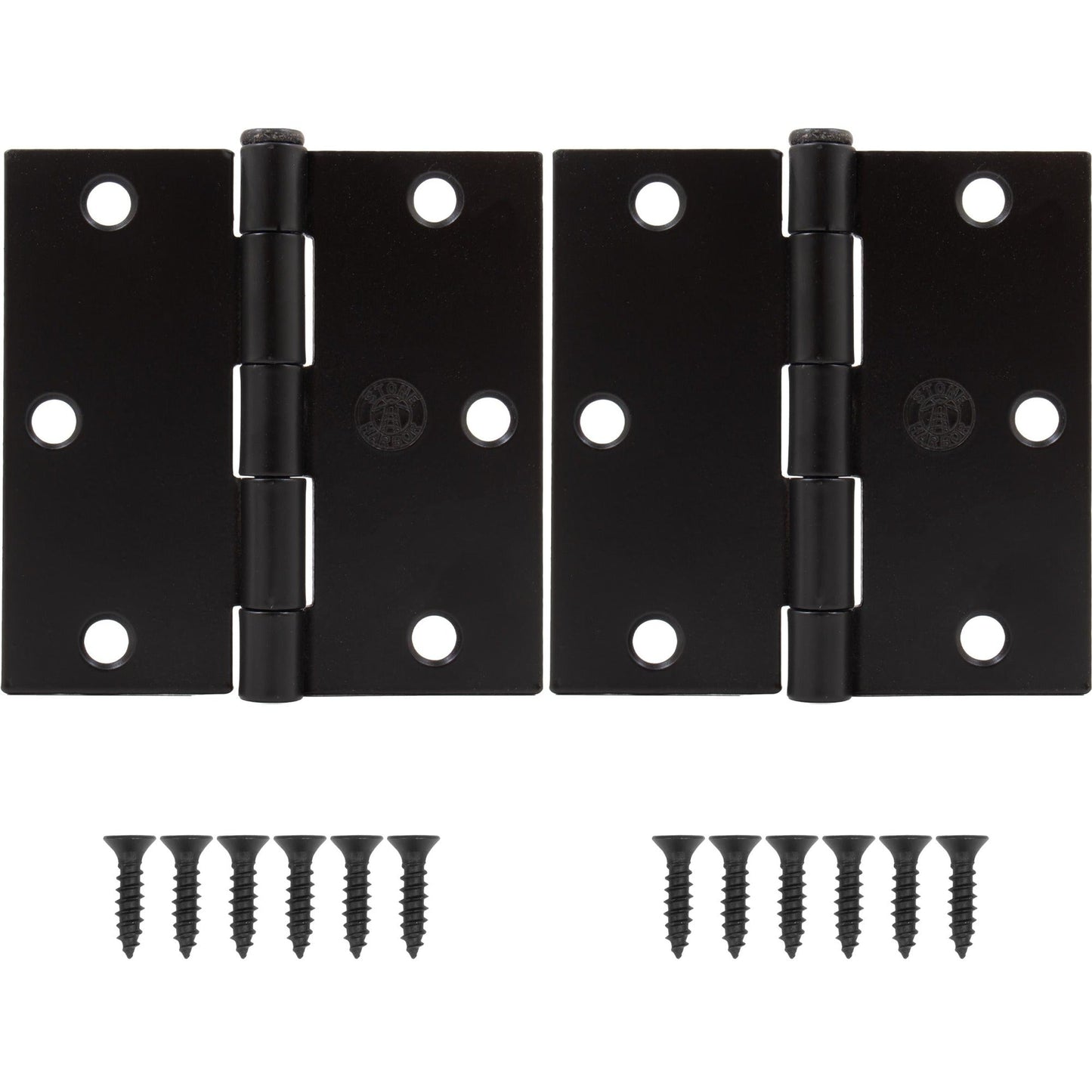 3-1/2" Door Hinges, Square Corner