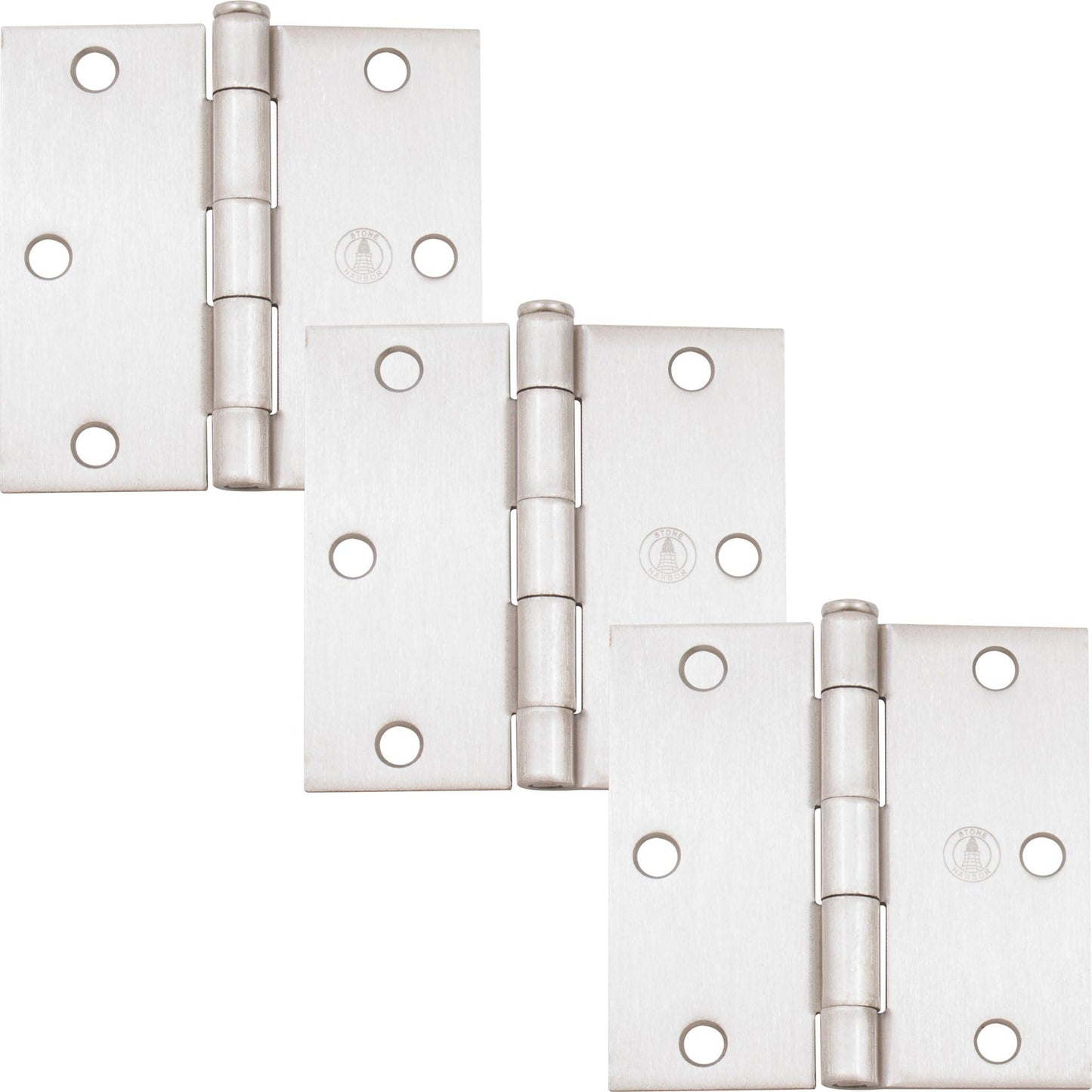 3-1/2" Door Hinges, Square Corner