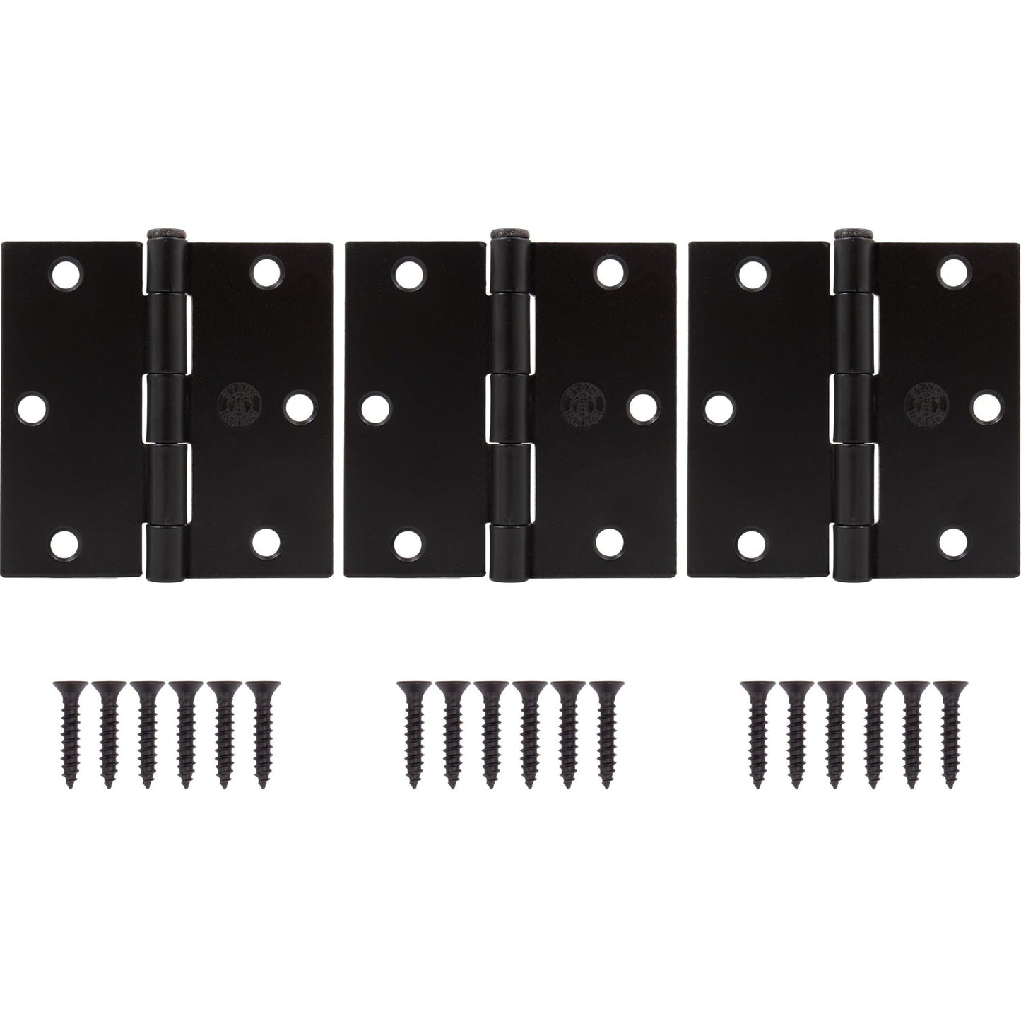 3-1/2" Door Hinges, Square Corner