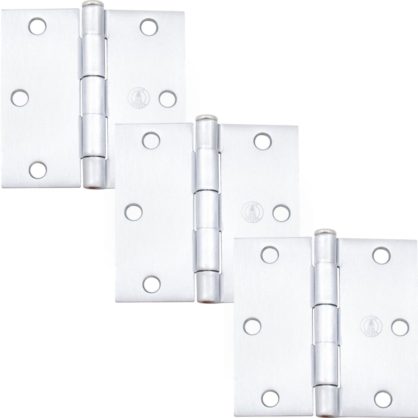 3-1/2" Door Hinges, Square Corner