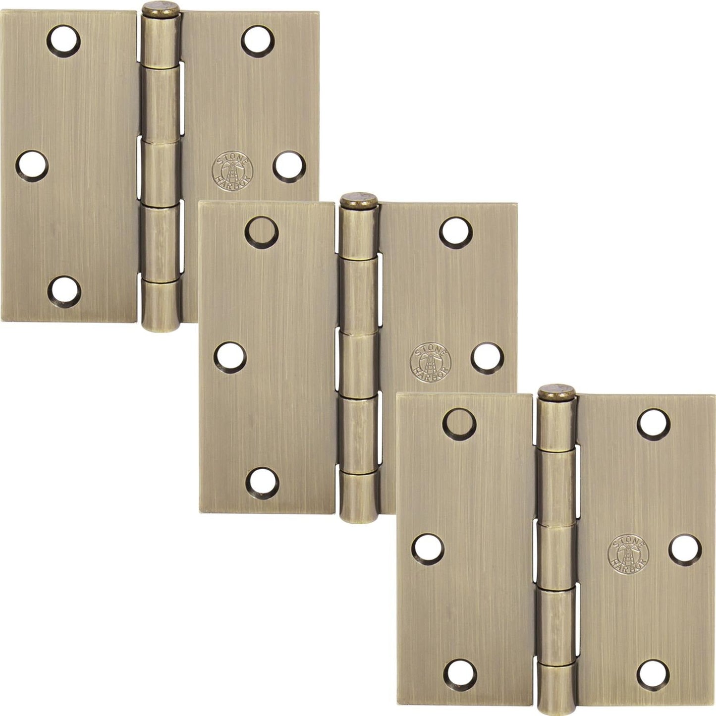 3-1/2" Door Hinges, Square Corner