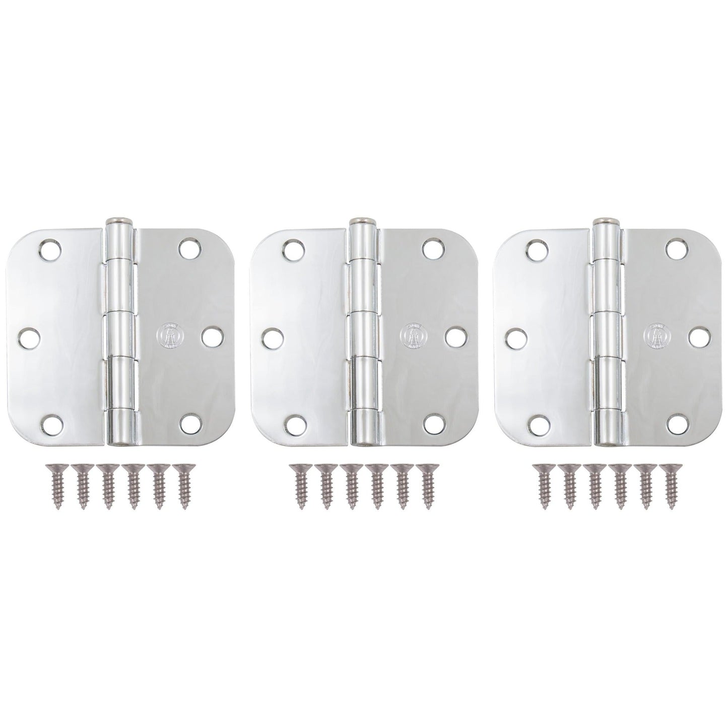 3-1/2" Door Hinges, 5/8" Radius Corner