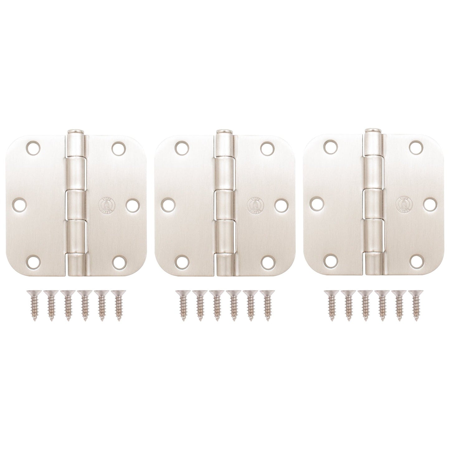 3-1/2" Door Hinges, 5/8" Radius Corner