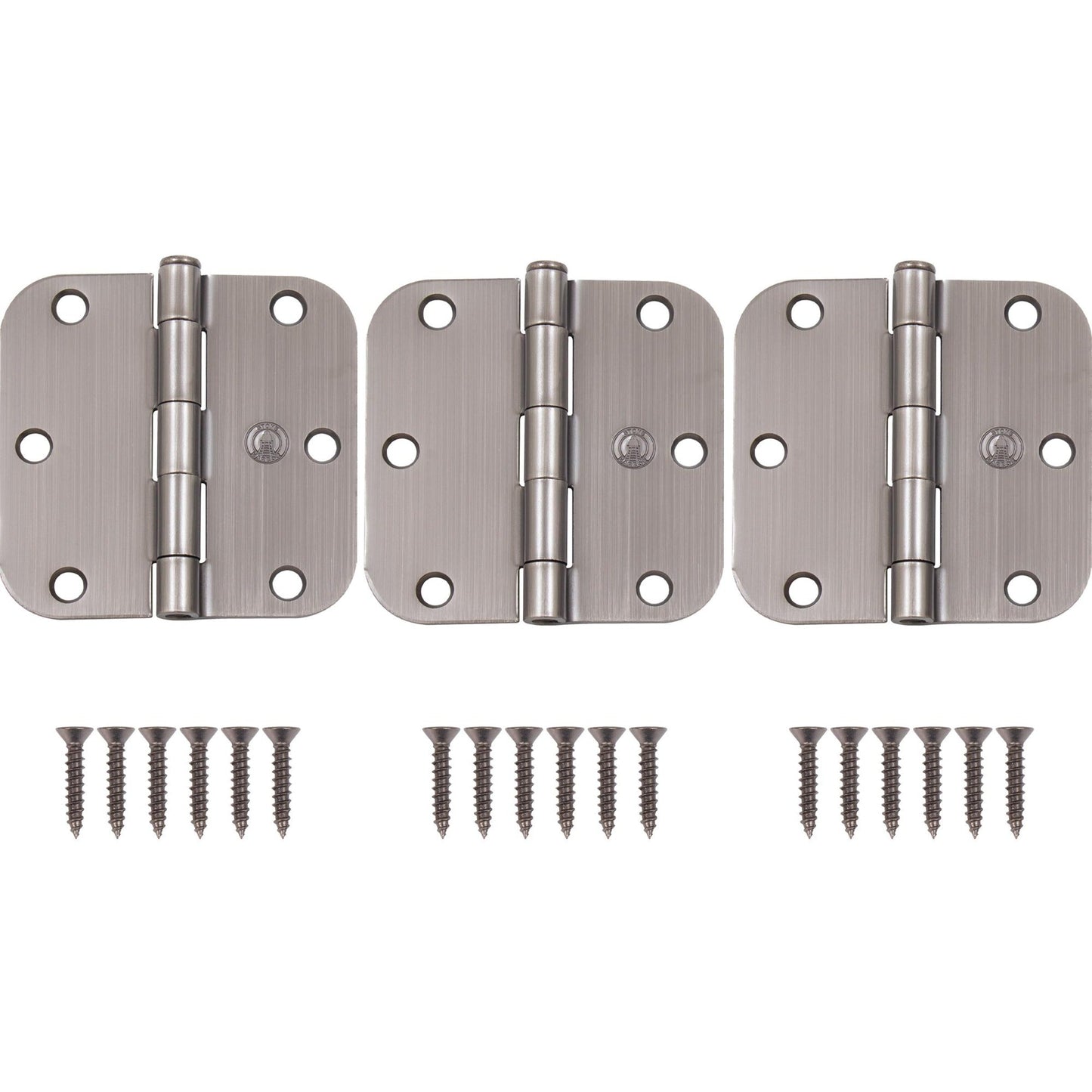 3-1/2" Door Hinges, 5/8" Radius Corner