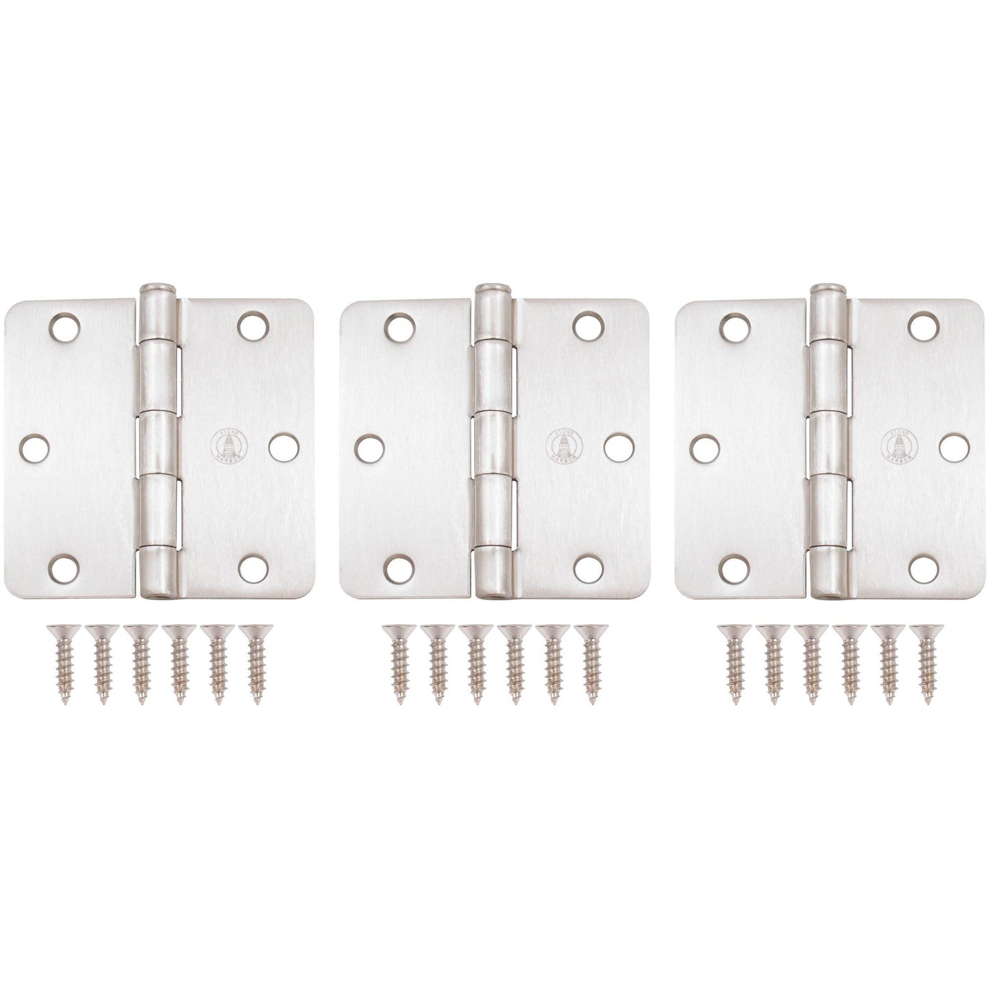 3-1/2" Door Hinges, 1/4" Radius Corner