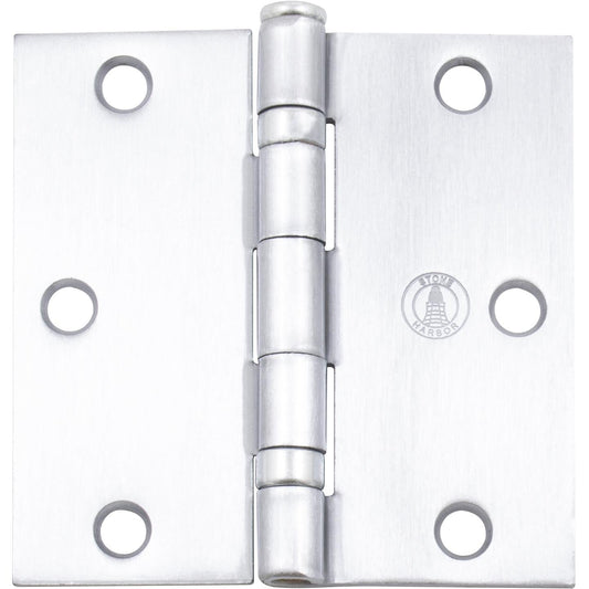 3-1/2" Ball-Bearing Door Hinges, Square Corner