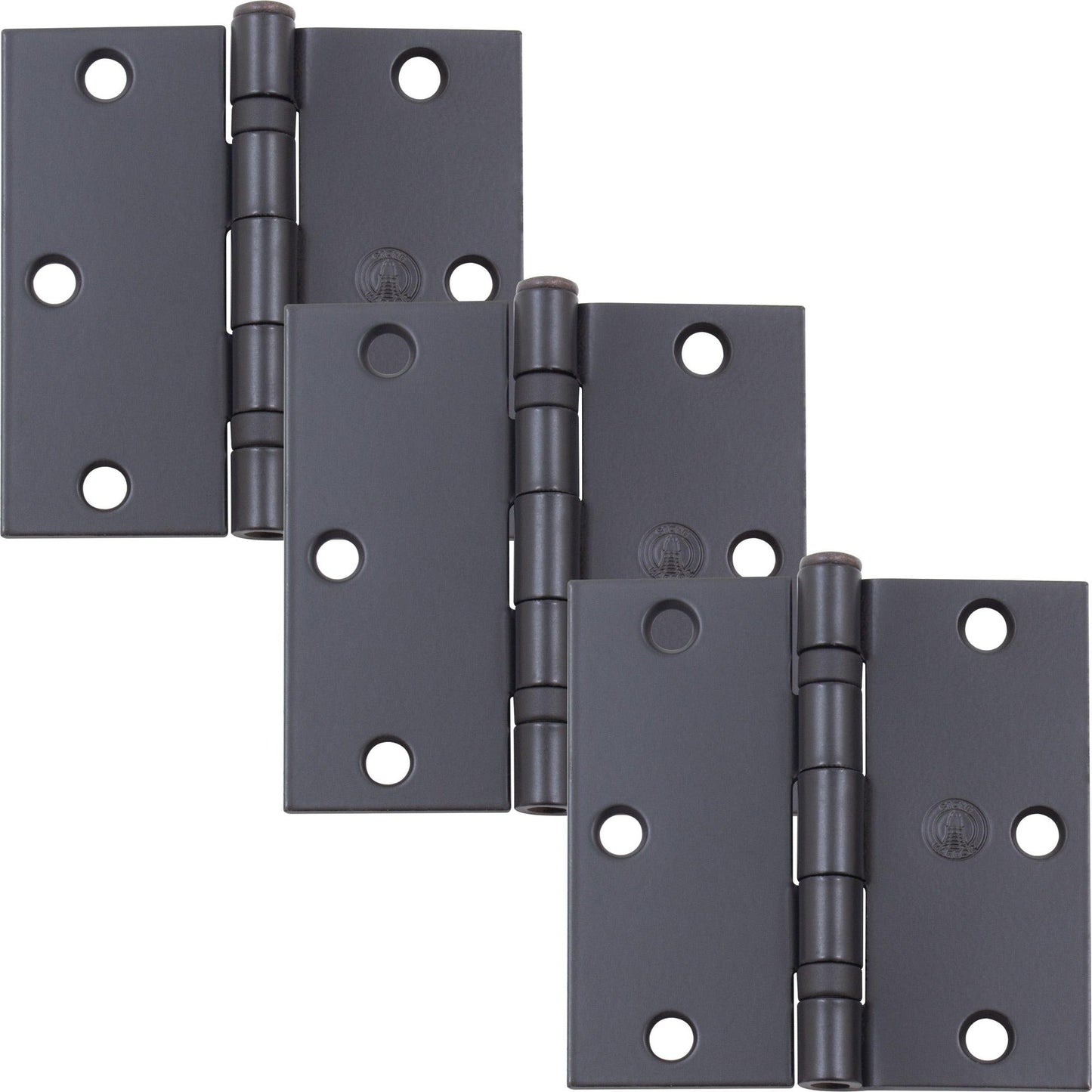 3-1/2" Ball-Bearing Door Hinges, Square Corner