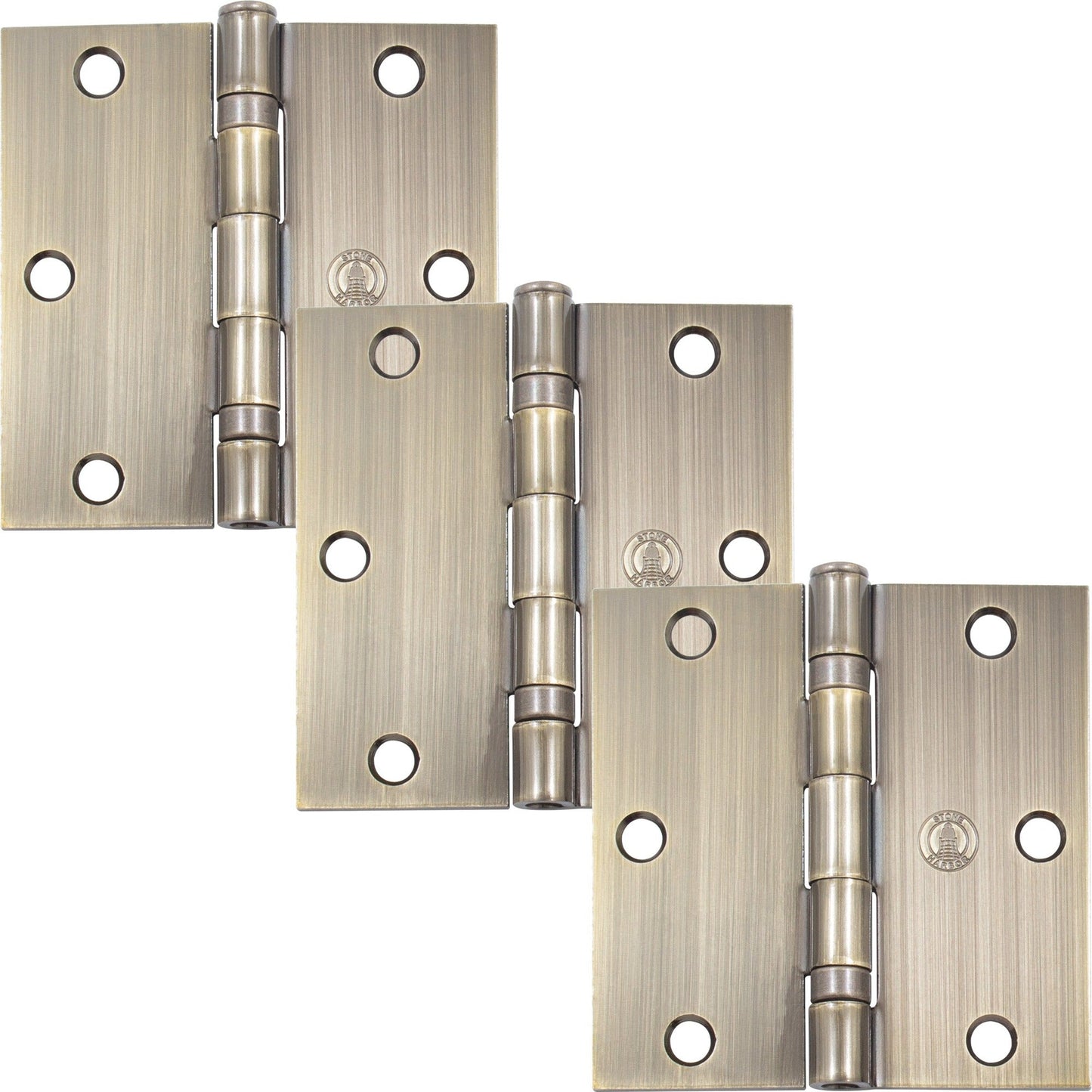 3-1/2" Ball-Bearing Door Hinges, Square Corner