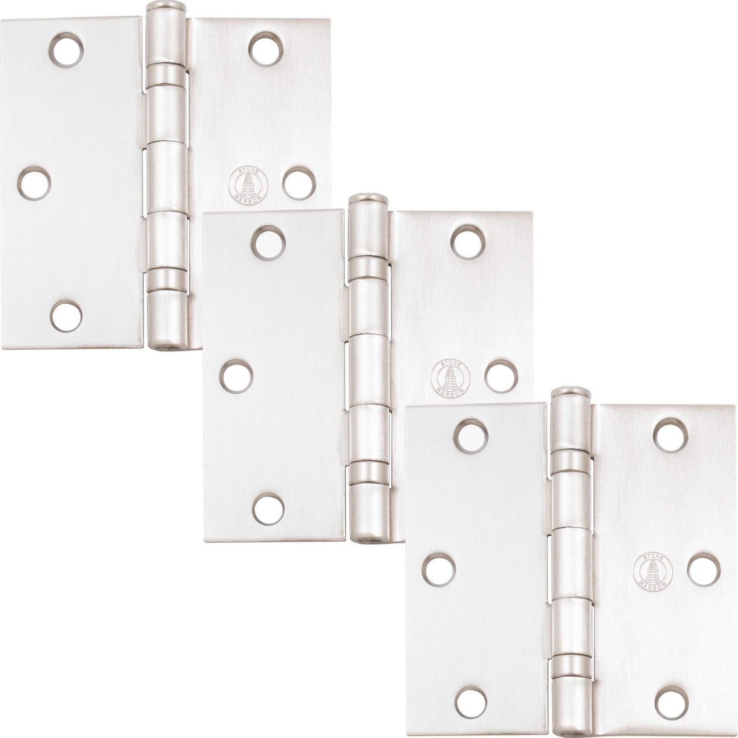 3-1/2" Ball-Bearing Door Hinges, Square Corner