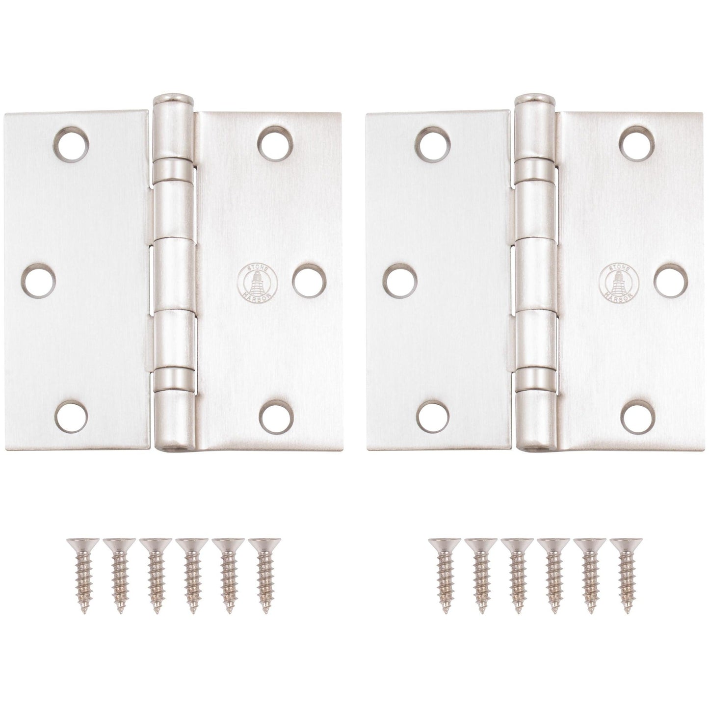 3-1/2" Ball-Bearing Door Hinges, Square Corner