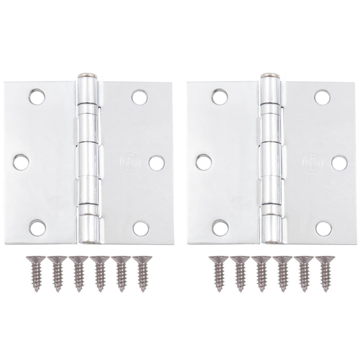 3-1/2" Ball-Bearing Door Hinges, Square Corner