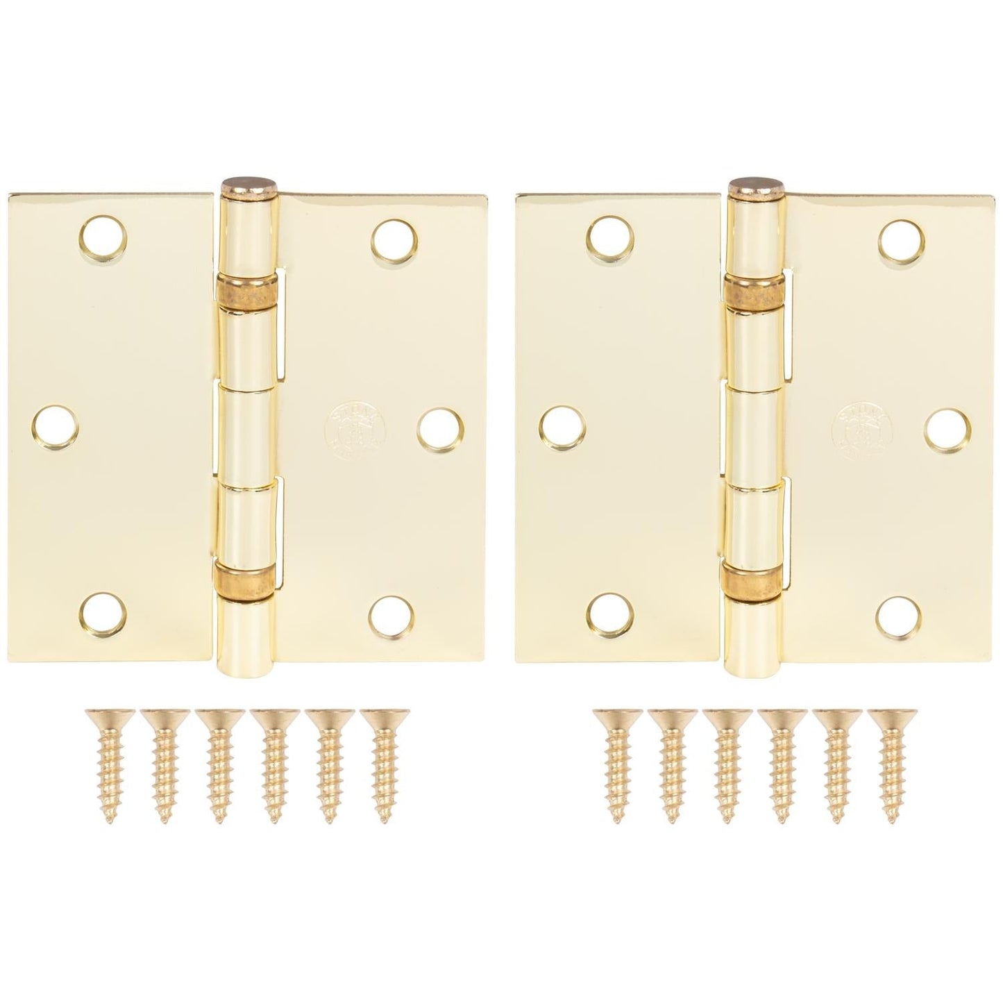 3-1/2" Ball-Bearing Door Hinges, Square Corner